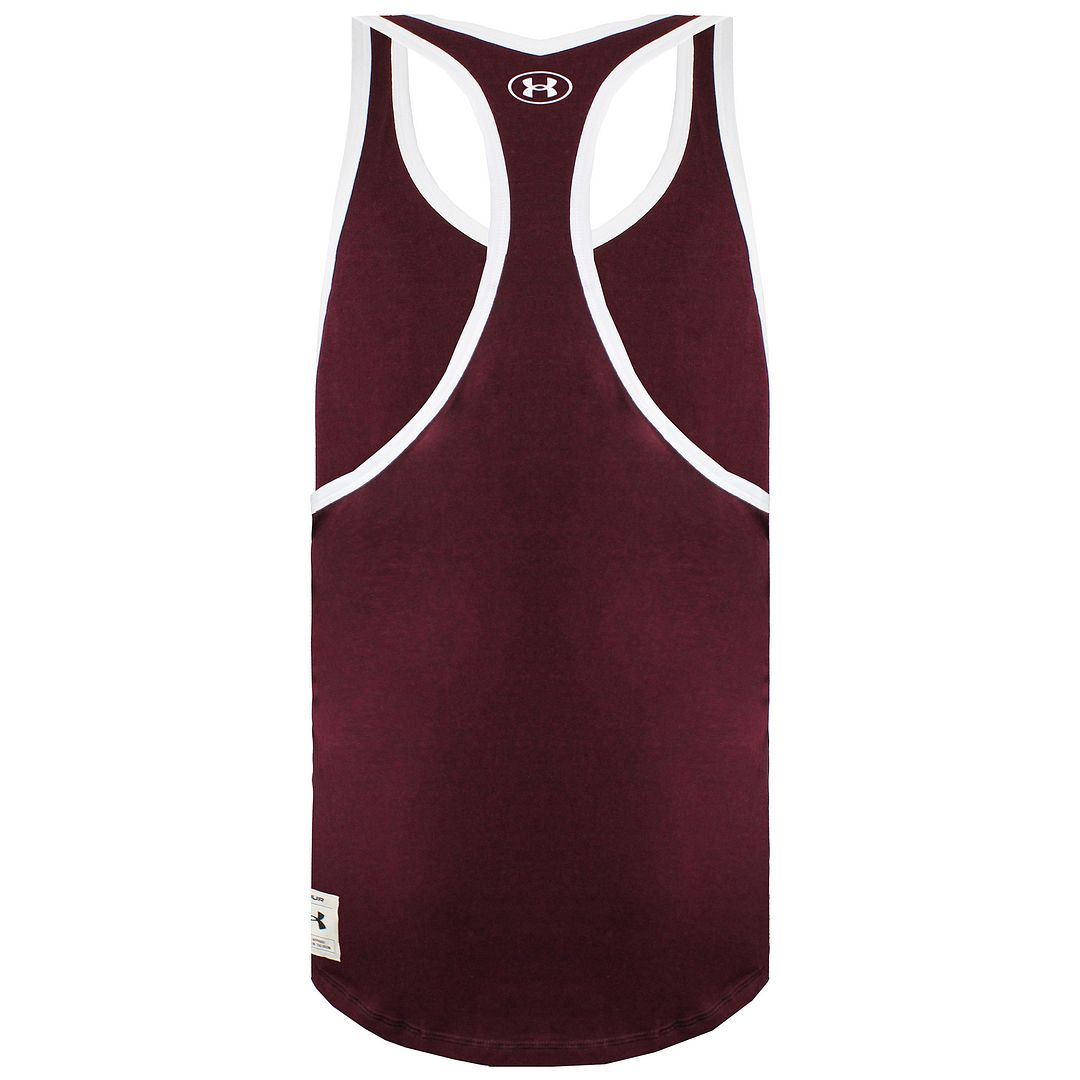 UNDER ARMOUR x Project Rock Outlaw Mana Mens Burgundy Tank Top herr – bild 2