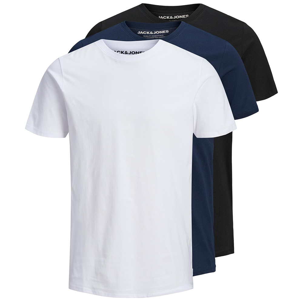 Jack & Jones Shirt met ronde hals ORGANIC BASIC TEE 3PK