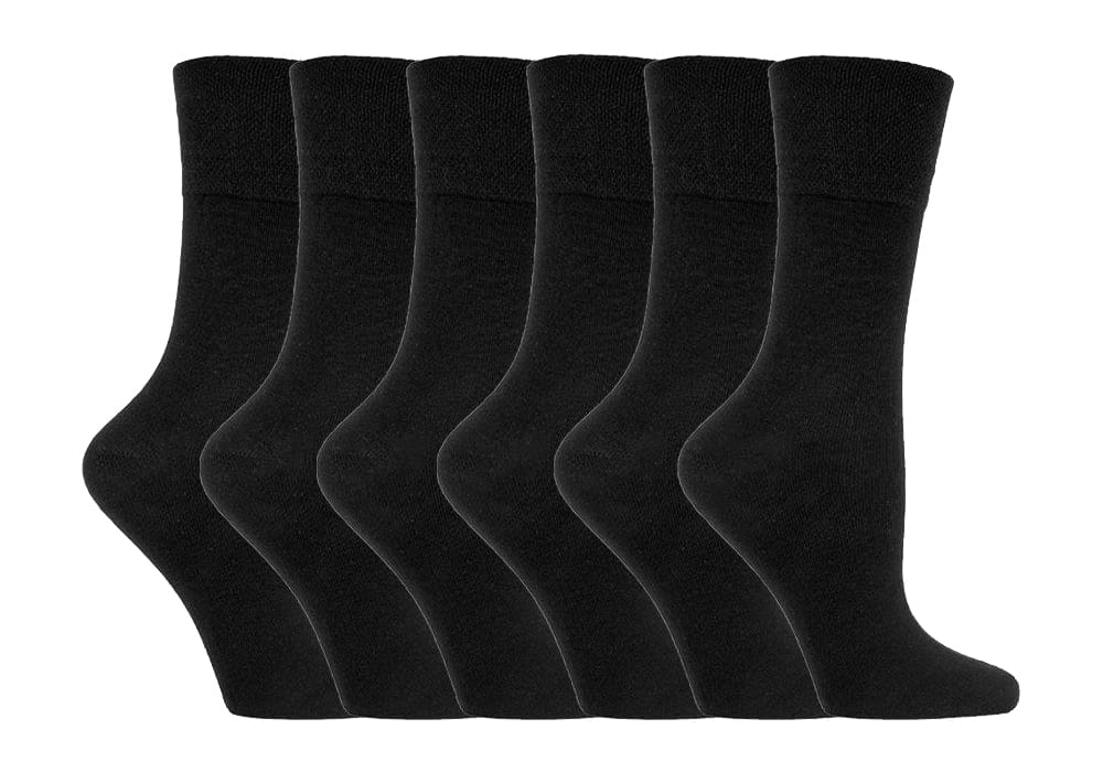 Thumbnail - Damen 6er Pack nicht elastische Diabetikersocken mit handgekettelten Zehennähten