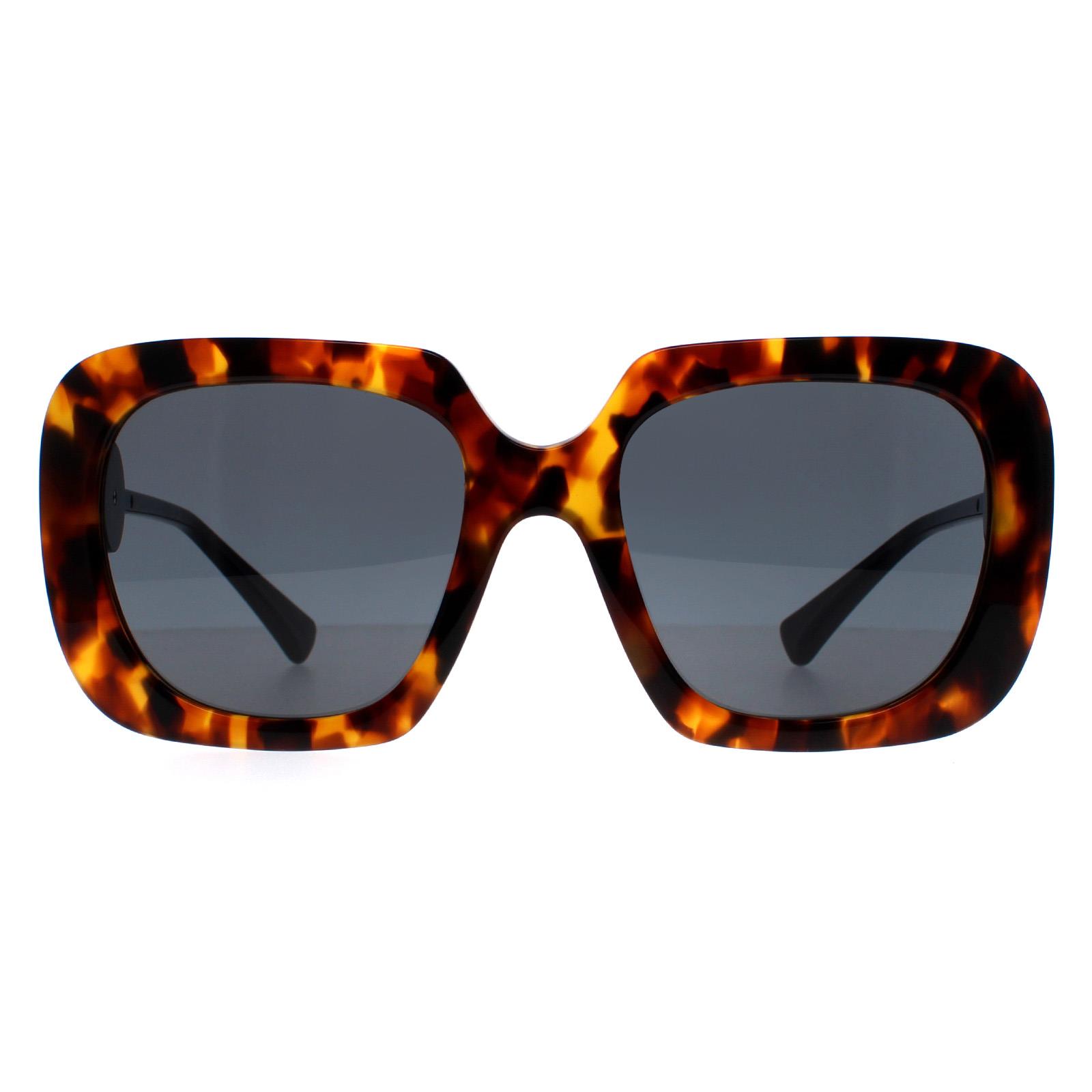 Versace Square Womens Light Havana Dark Grey VE4434 - Brown - One Size