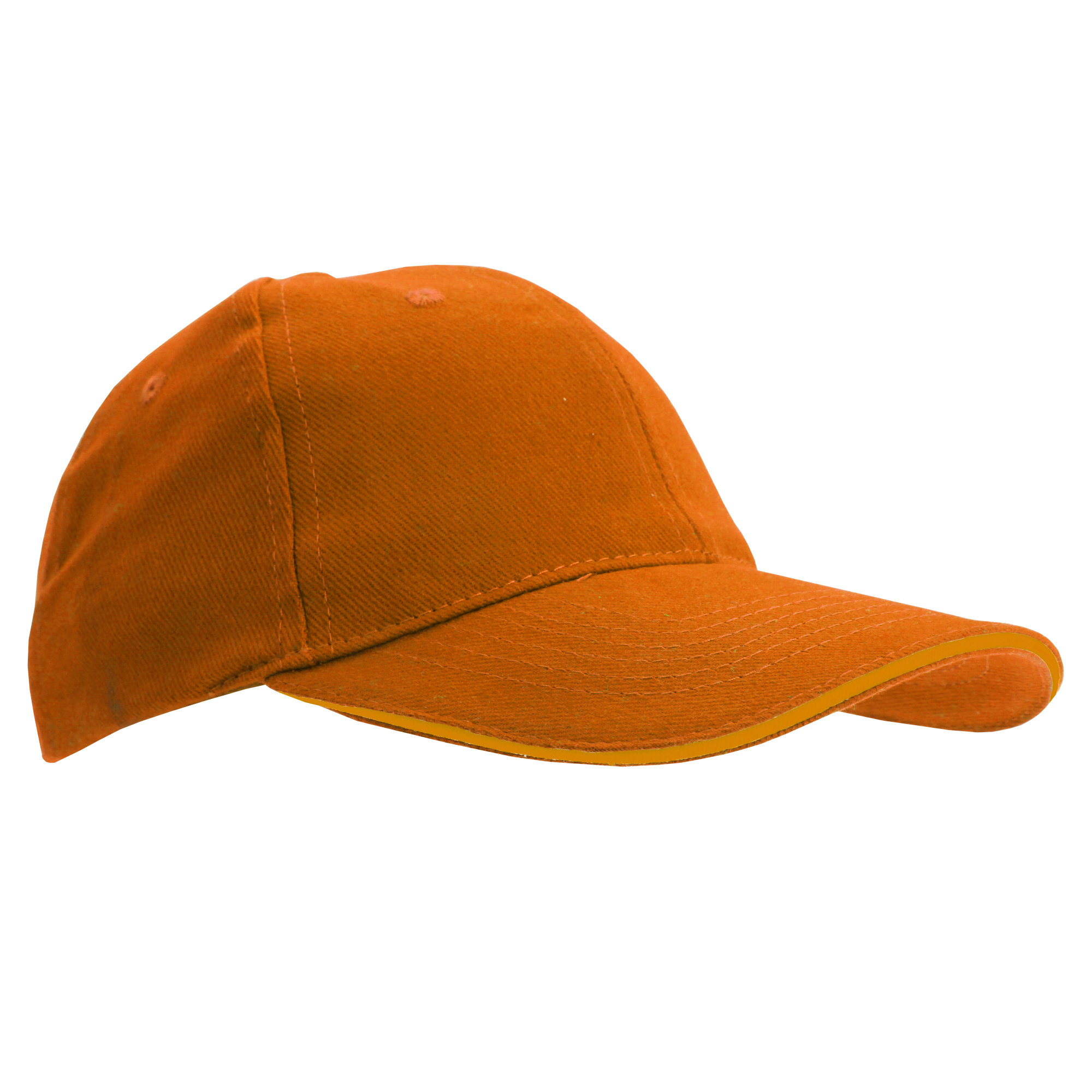 Thumbnail - SOLS Unisex Büffel 6 Panel Baseballmütze (Orange)
