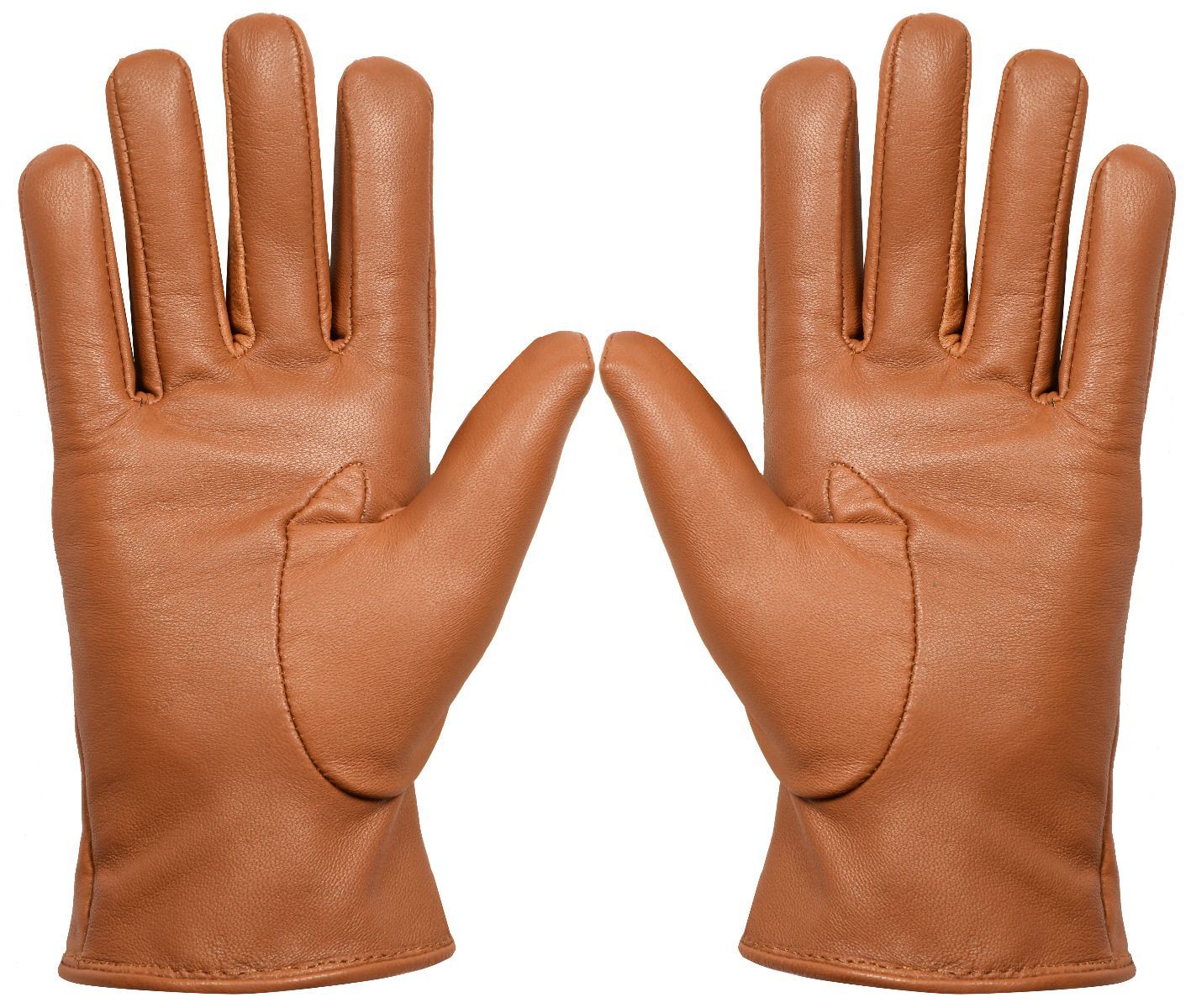 Infinity Leather Womens Tan Leather Thermal Gloves fingervantar dam – bild 2