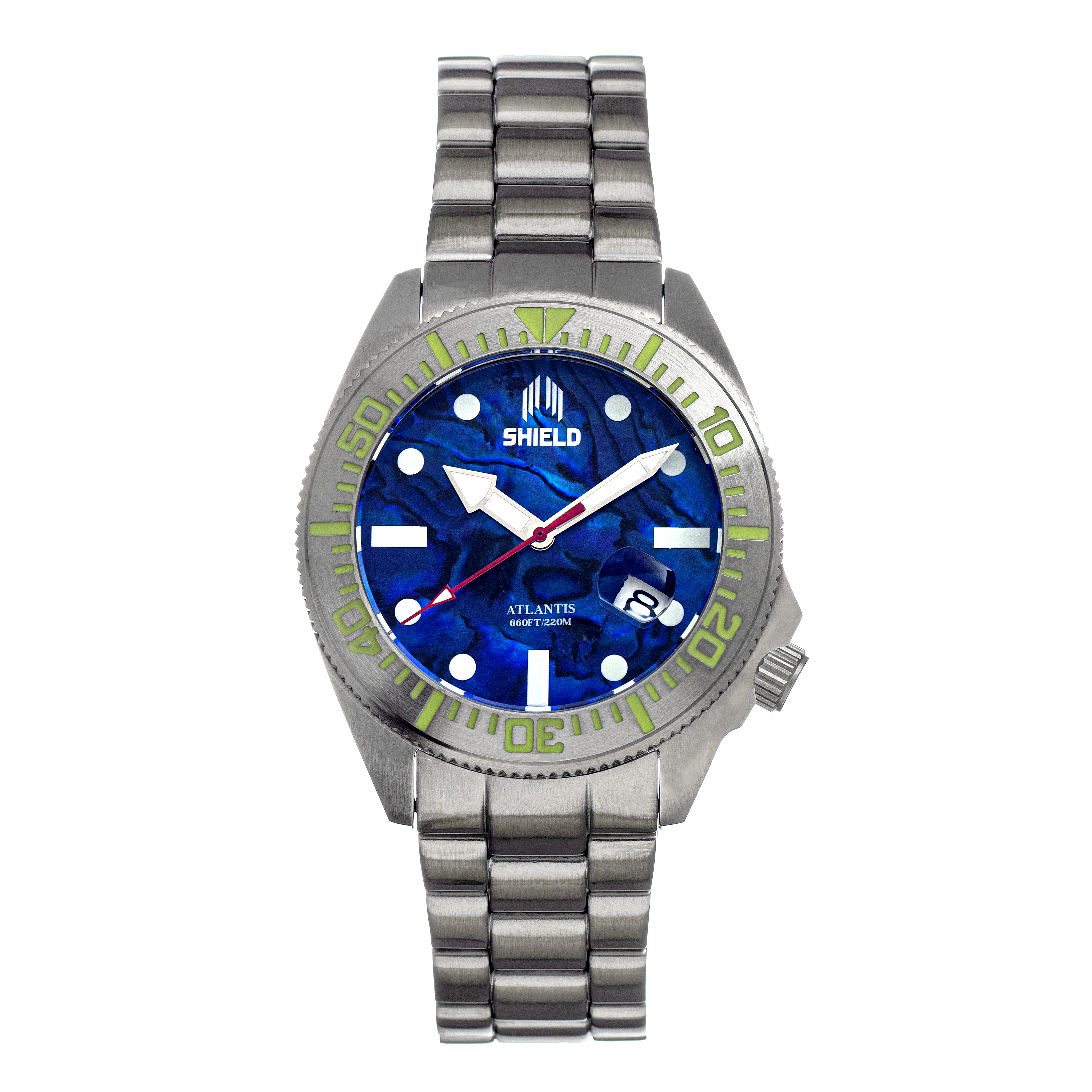 Thumbnail - Montre-bracelet Shield Atlantic Abalone avec date