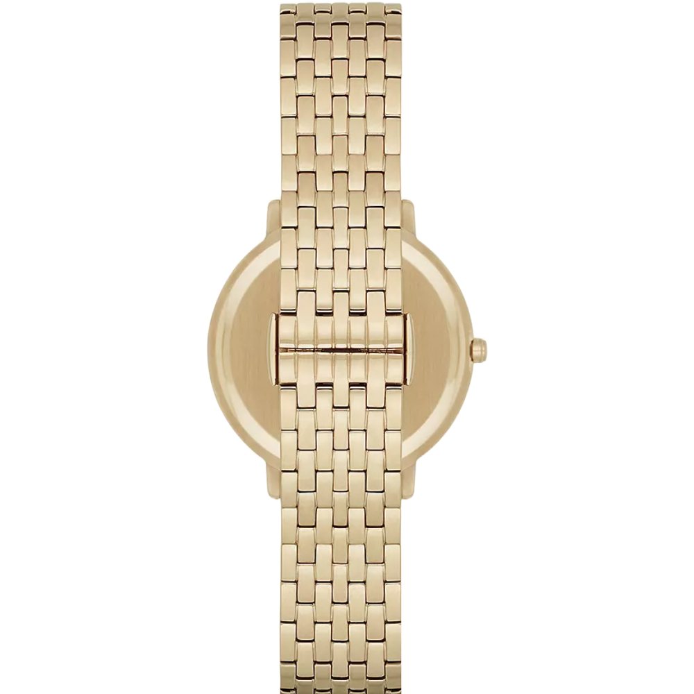 Emporio Armani AR11007 Tvåhands guldfärgad damklocka – bild 2