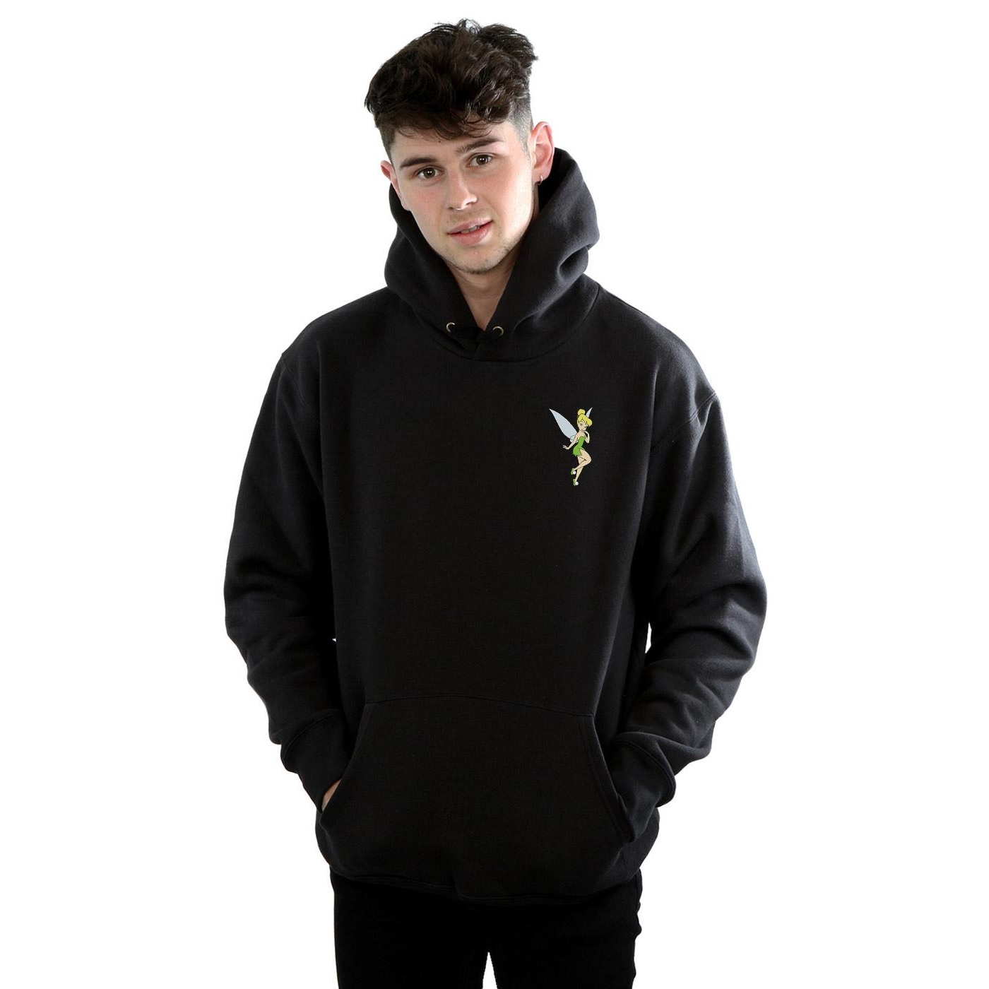 Disney Mens Tinkerbell Chest Hoodie (Black) herr – bild 2