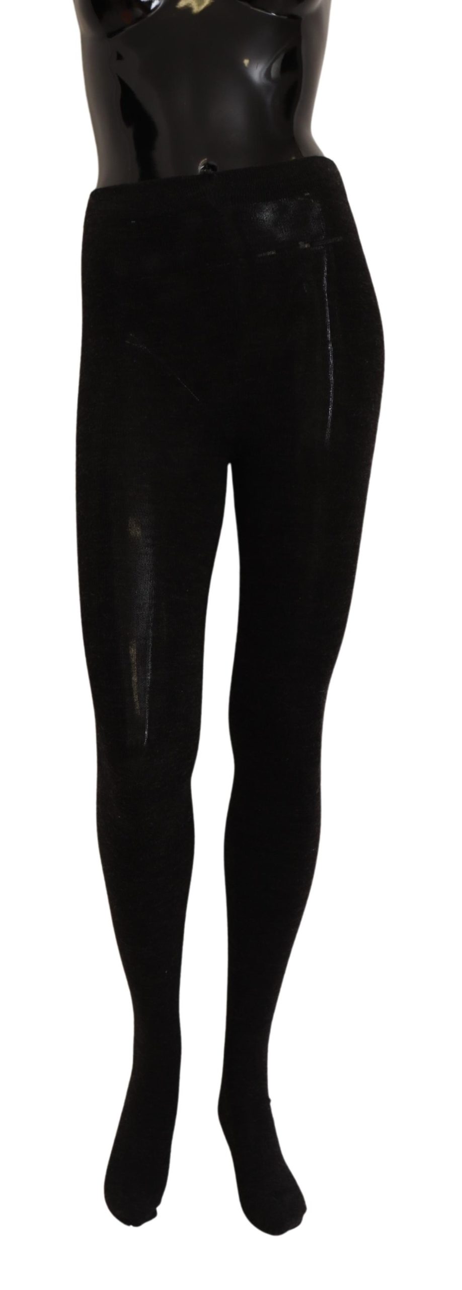 Dolce&Gabbana Kvinnors Svarta Ull Stretch Strumpbyxor dam – bild 2