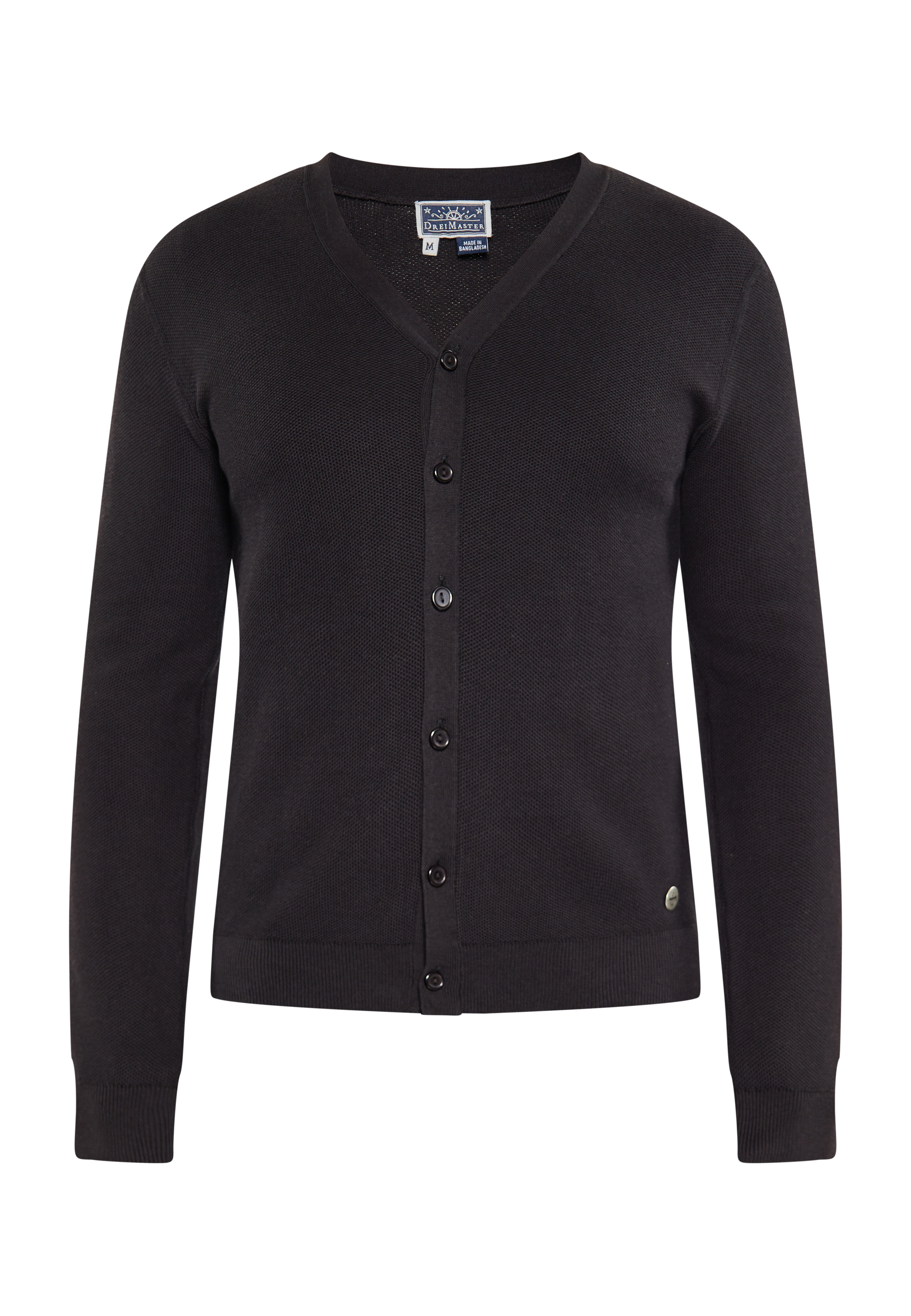 Thumbnail - Dreimaster Strickjacke Herren schwarz