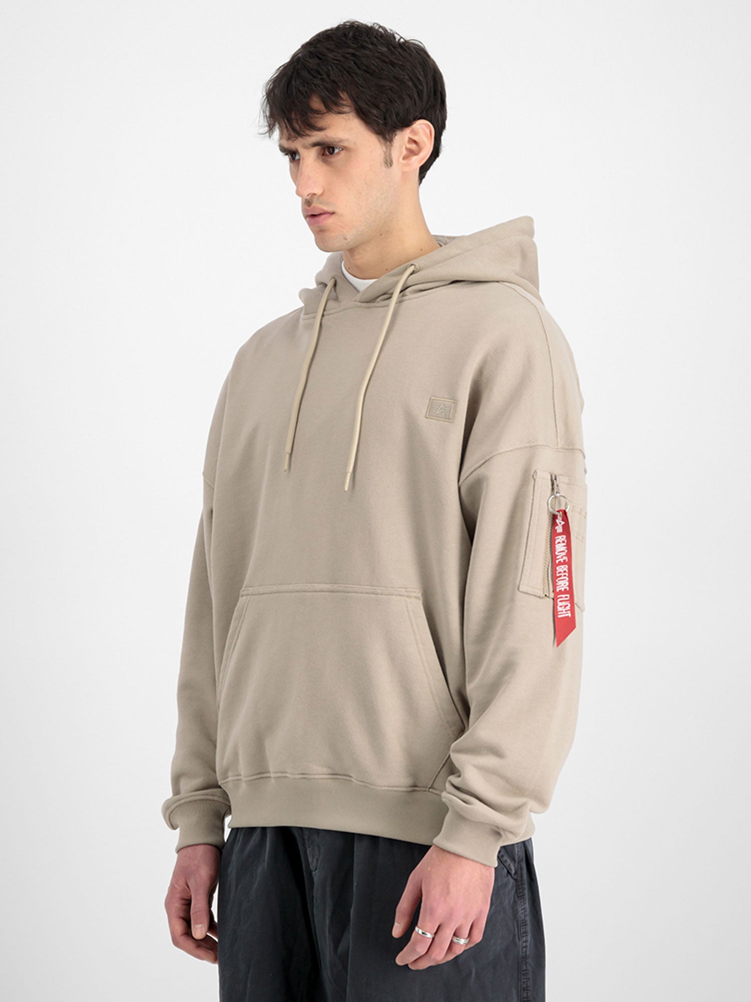 Alpha Essentials Rubber Logo Hoodie 2