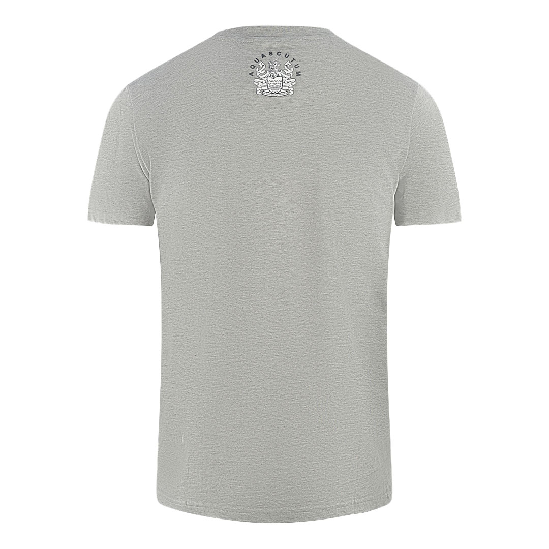 Aquascutum London Broderad A-logotyp Grå T-shirt herr – bild 2