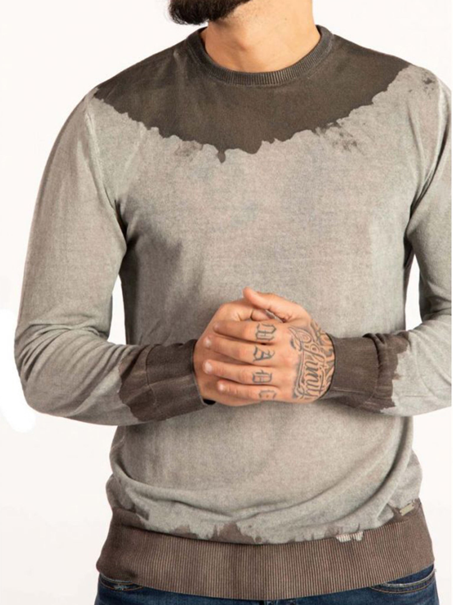 Takeshy Kurosawa Pullover Tintura Shibori Herr stickade tröjor – bild 2