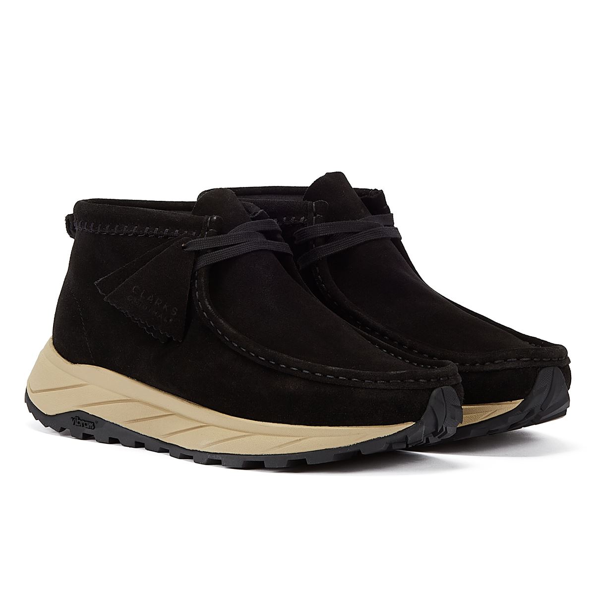 Wallabee Eden Suede Svarta snörskor för herrar