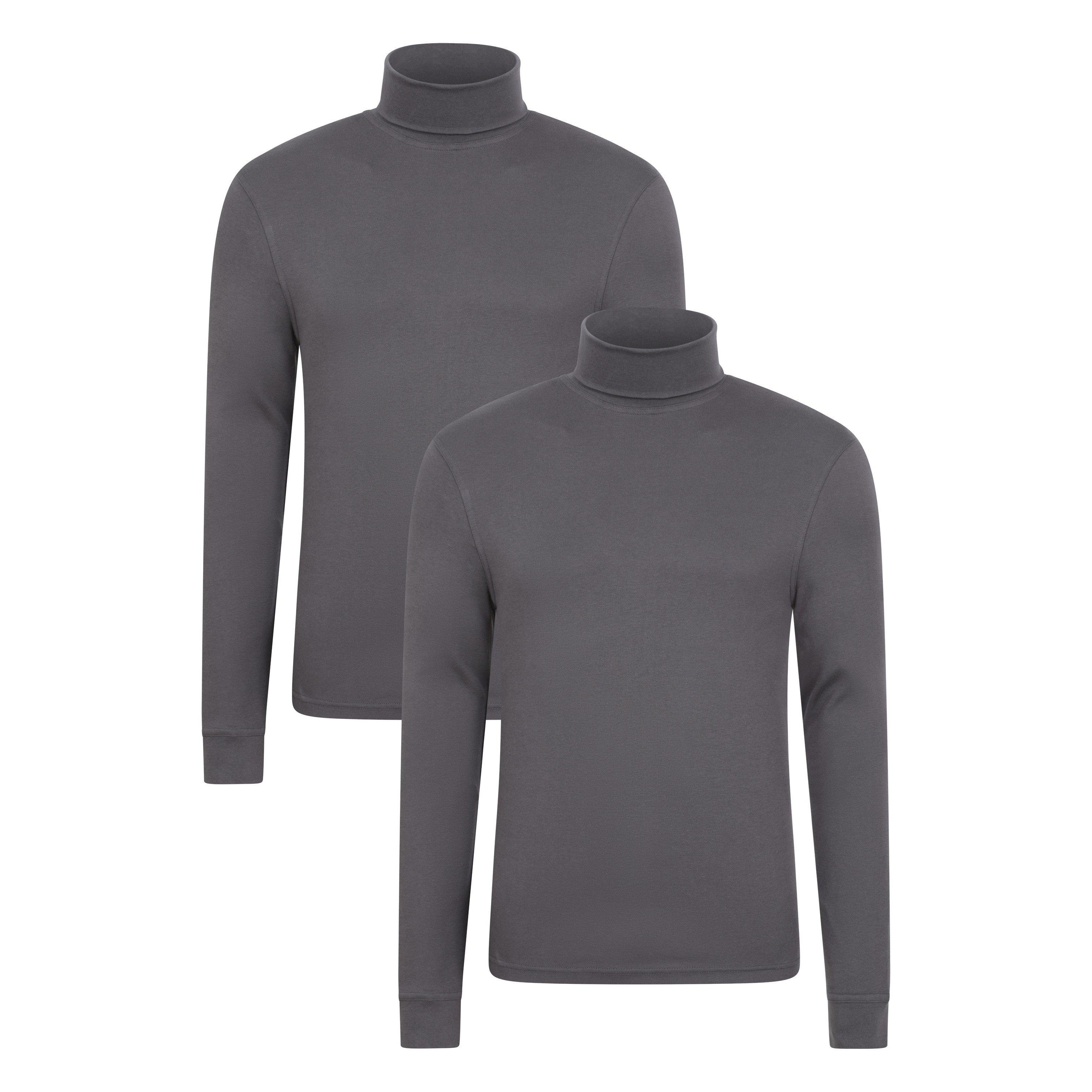 Thumbnail - Mountain Warehouse - "Meribel" Thermo-Top für Herren (2er-Pack) (Holzkohle)