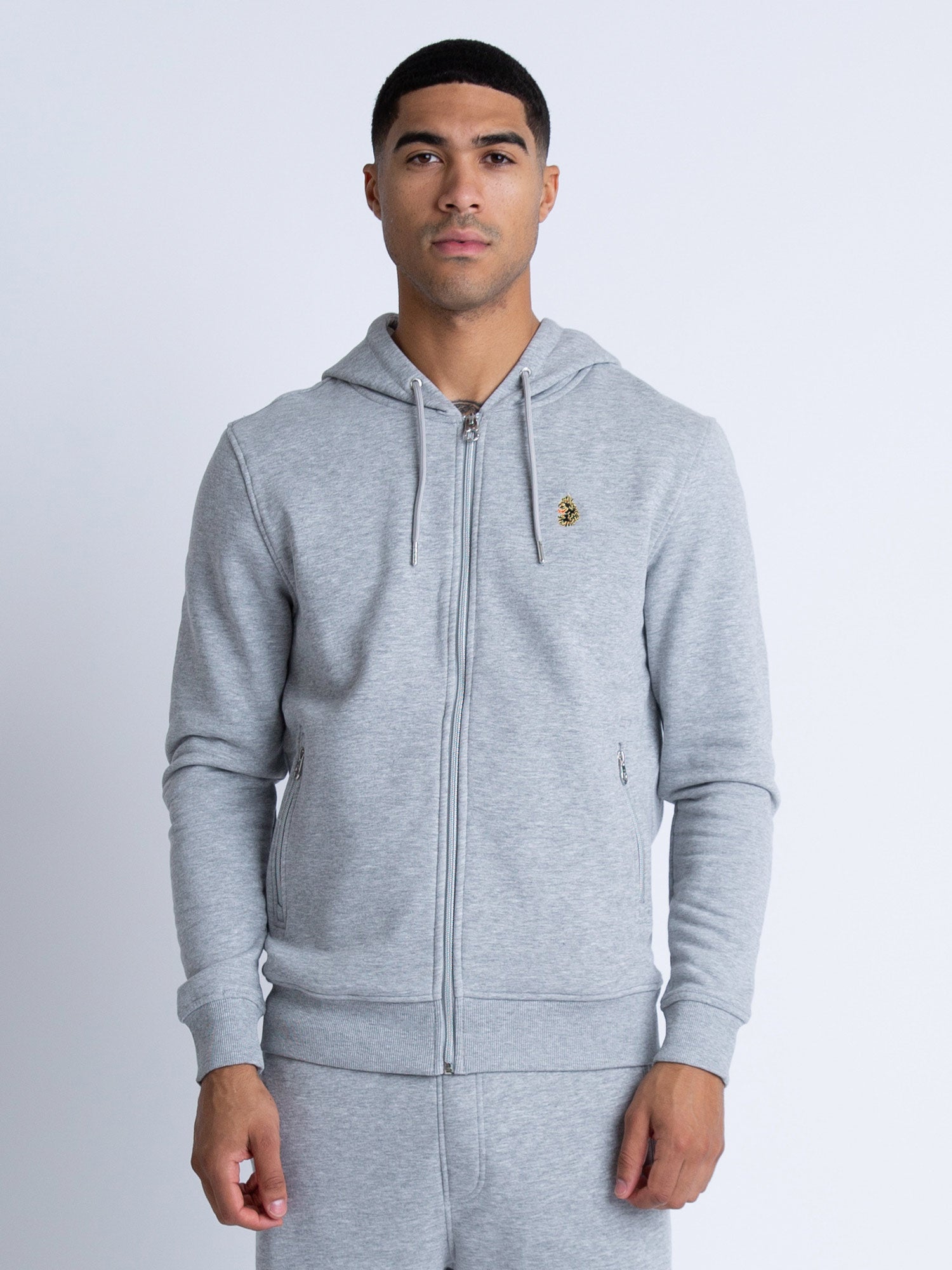 Luke 1977 Mens Berlin 2 Zip Hoodie in Grey - Size Small