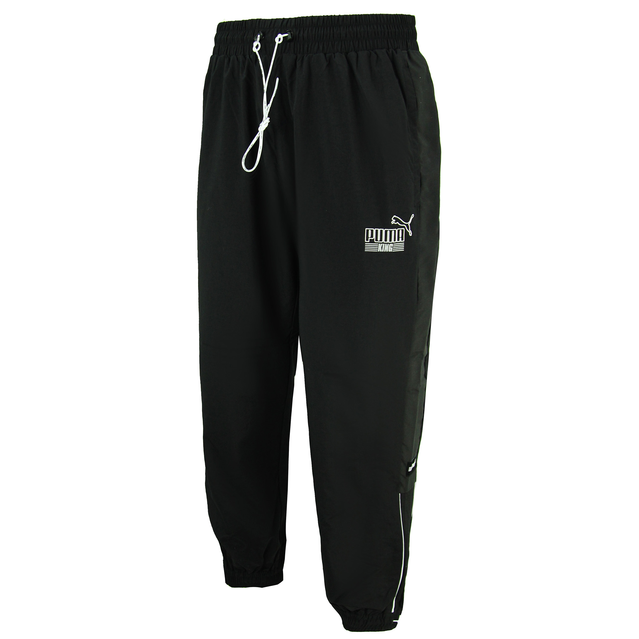 Puma King Logo Vävda Träningsbyxor Svart Herr Joggers 598418 01 – bild 2