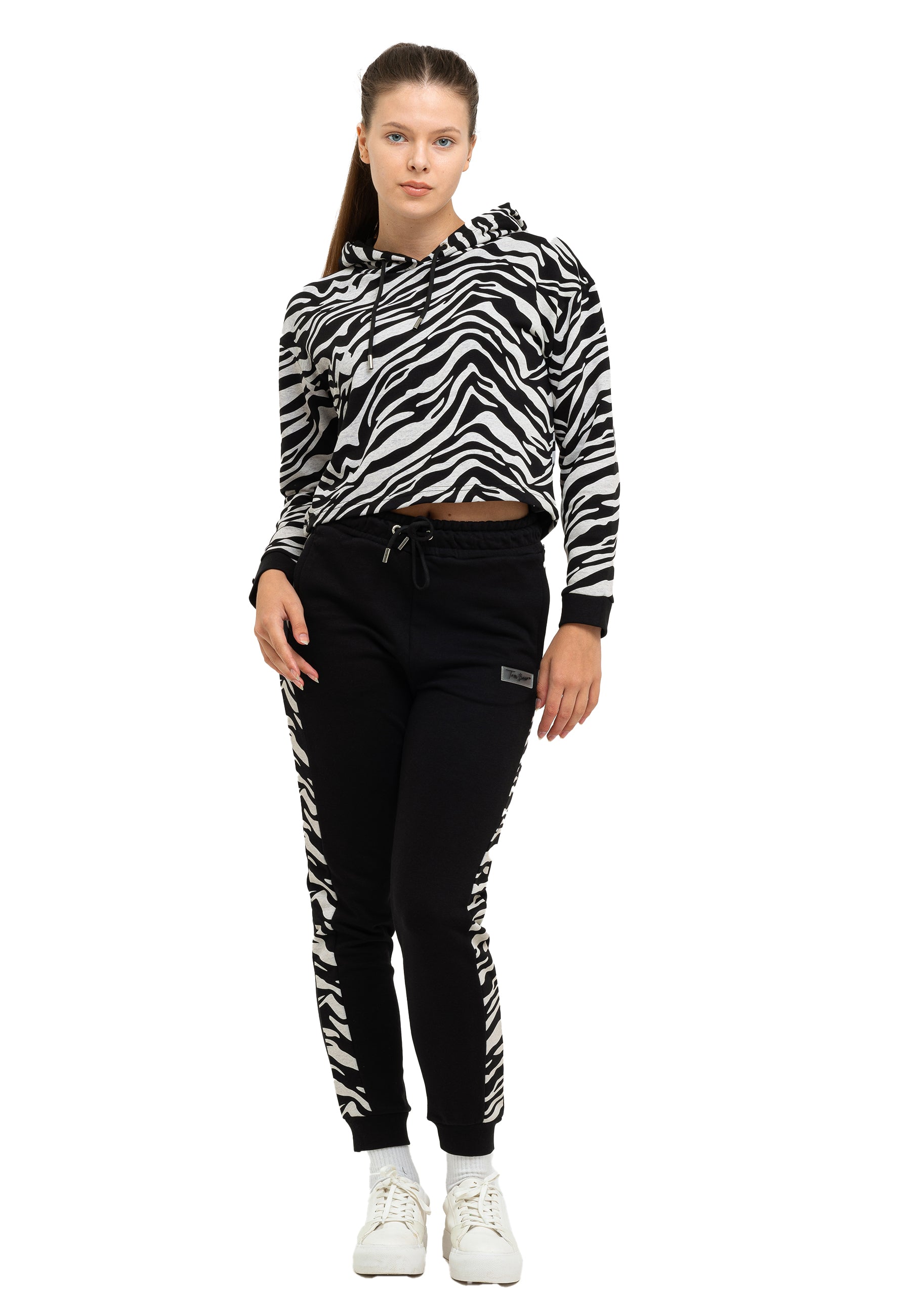 Thumbnail - Tom Barron Damen Stylischer Zebra-Trainingsanzug-Set