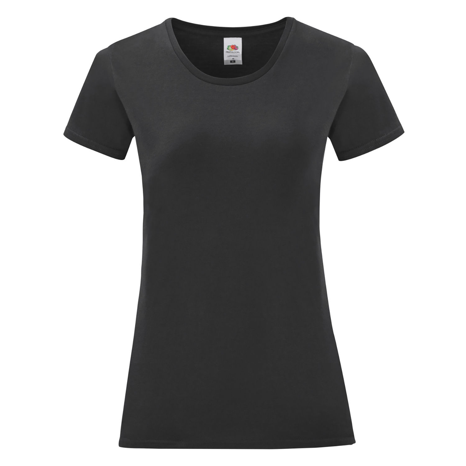 Thumbnail - Fruit Of The Loom Womens/Ladies Iconic T-Shirt (Schwarz)