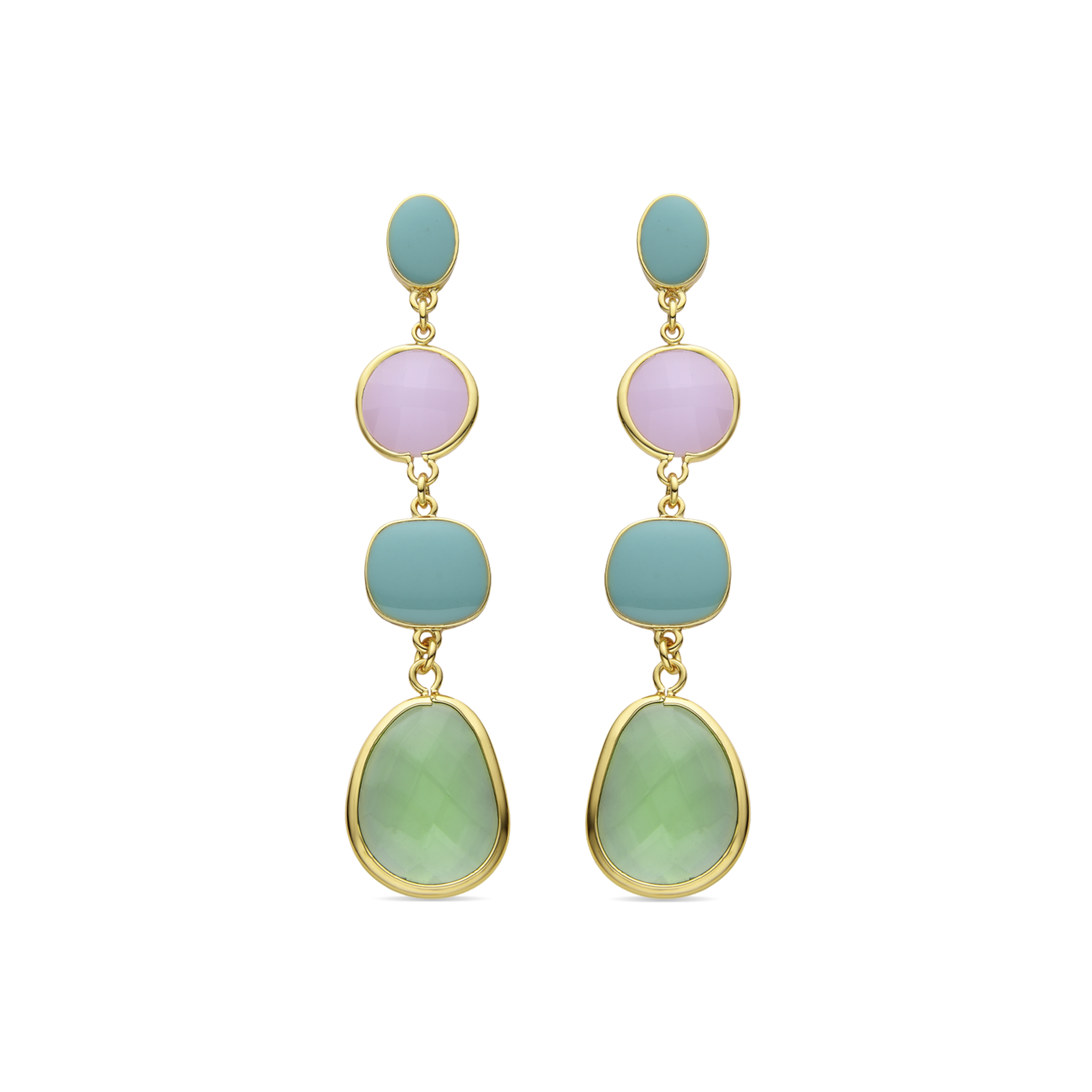 Thumbnail - Luxenter-Ohrringe aus 18k Gelbgold - Donnty