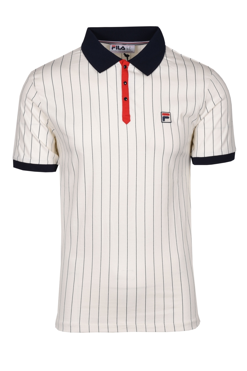 Fred Perry Classic Vintage Gestreepte Polo Shirt Whisper White/ Peacoat Chinees