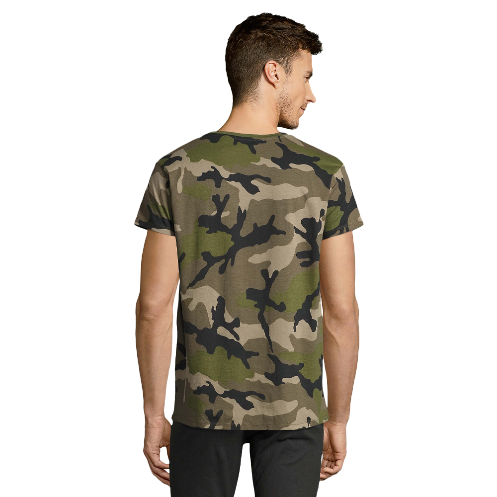 SOLS Camo T-Shirt för män (Grön) herr – bild 2