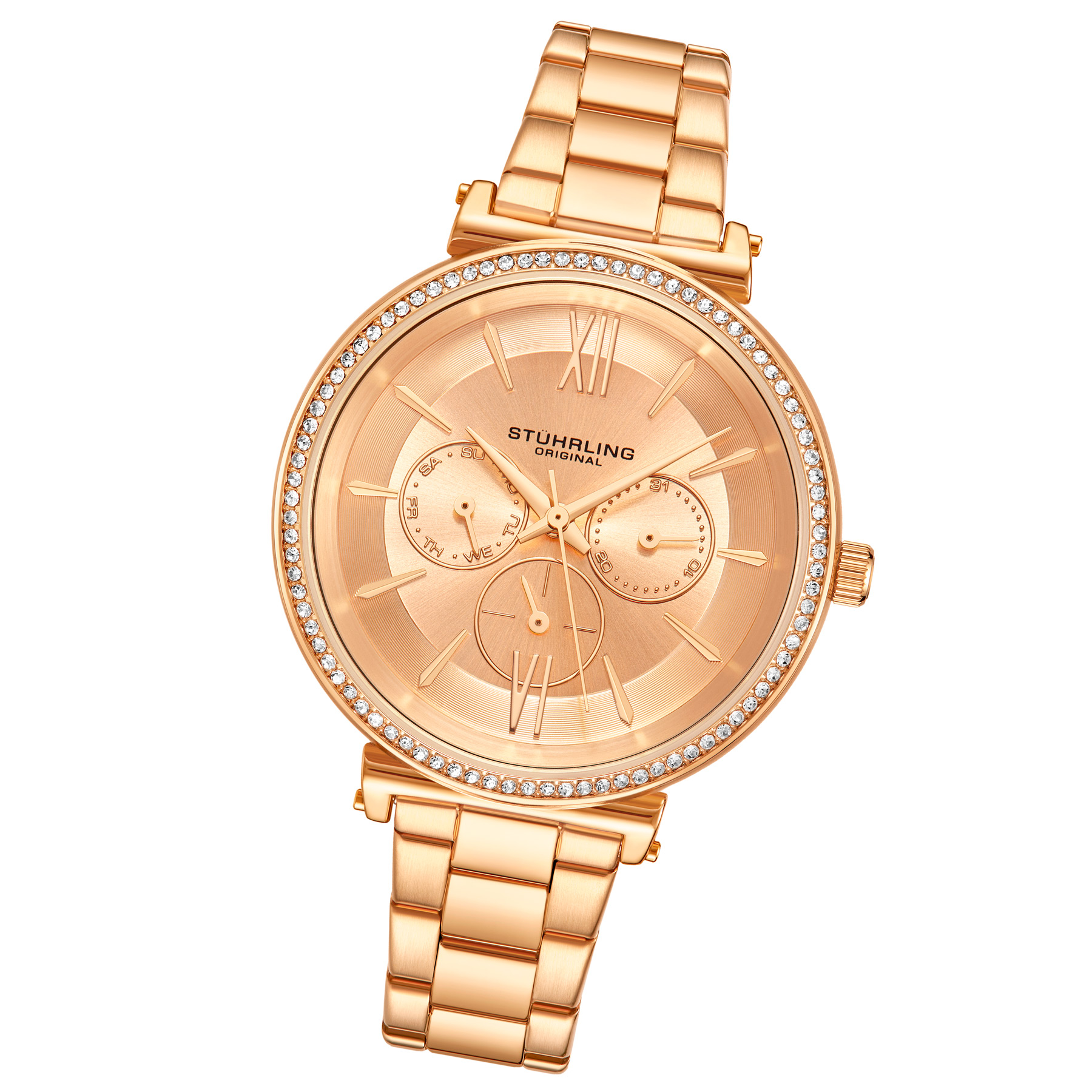 Stührling Roséguld Aria Quartz 40mm analoga klockor dam – bild 2
