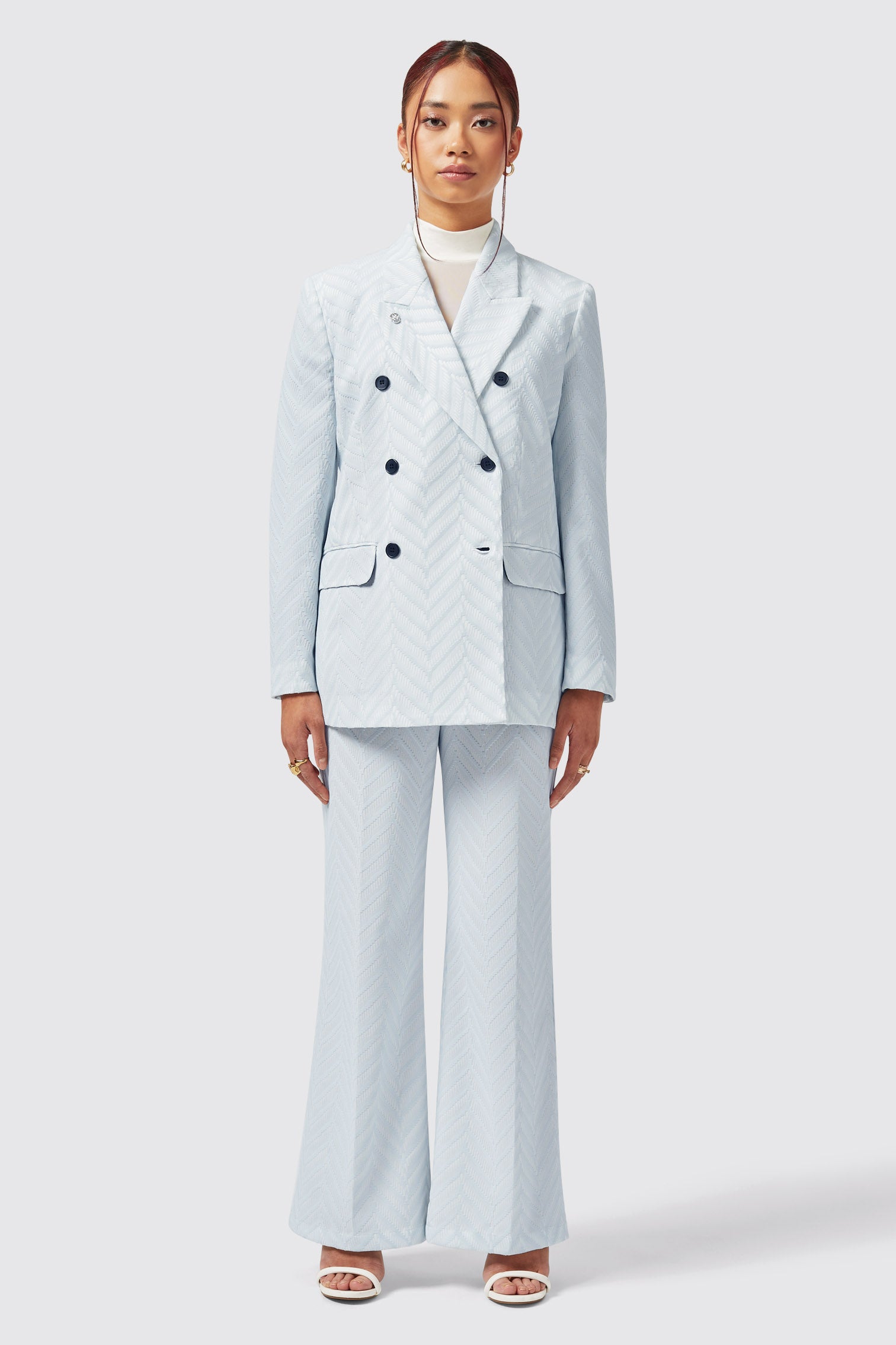 Twisted Tailor Womens Iris Slim Fit Blue Trouser - Size 18 UK