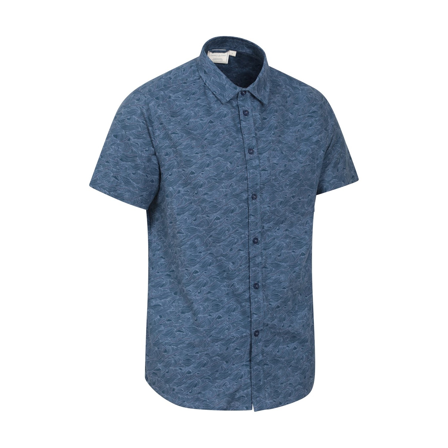 Mountain Warehou Mens Wave Kortärmad Skjorta (Marin) herr – bild 2