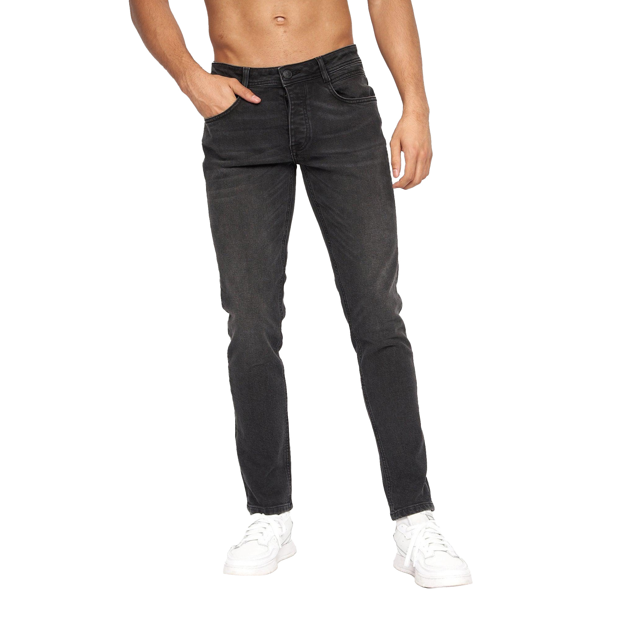Thumbnail - Crosshatch - "Malcolm" Jeans für Herren (Schwärze)