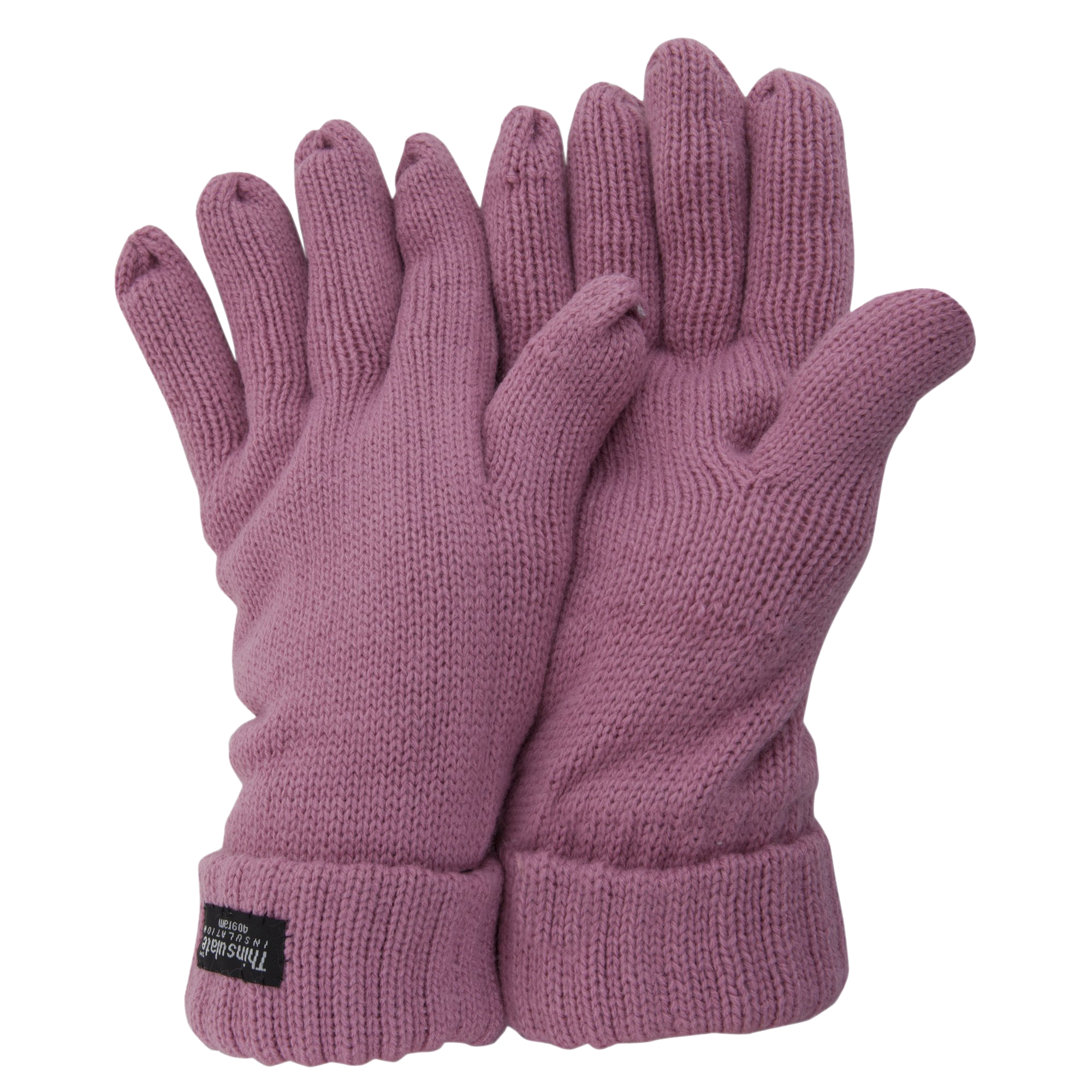 FLOSO Ladies/Womens Thinsulate Winter Knitted Gloves (3M 40g) (Pink) - One Size