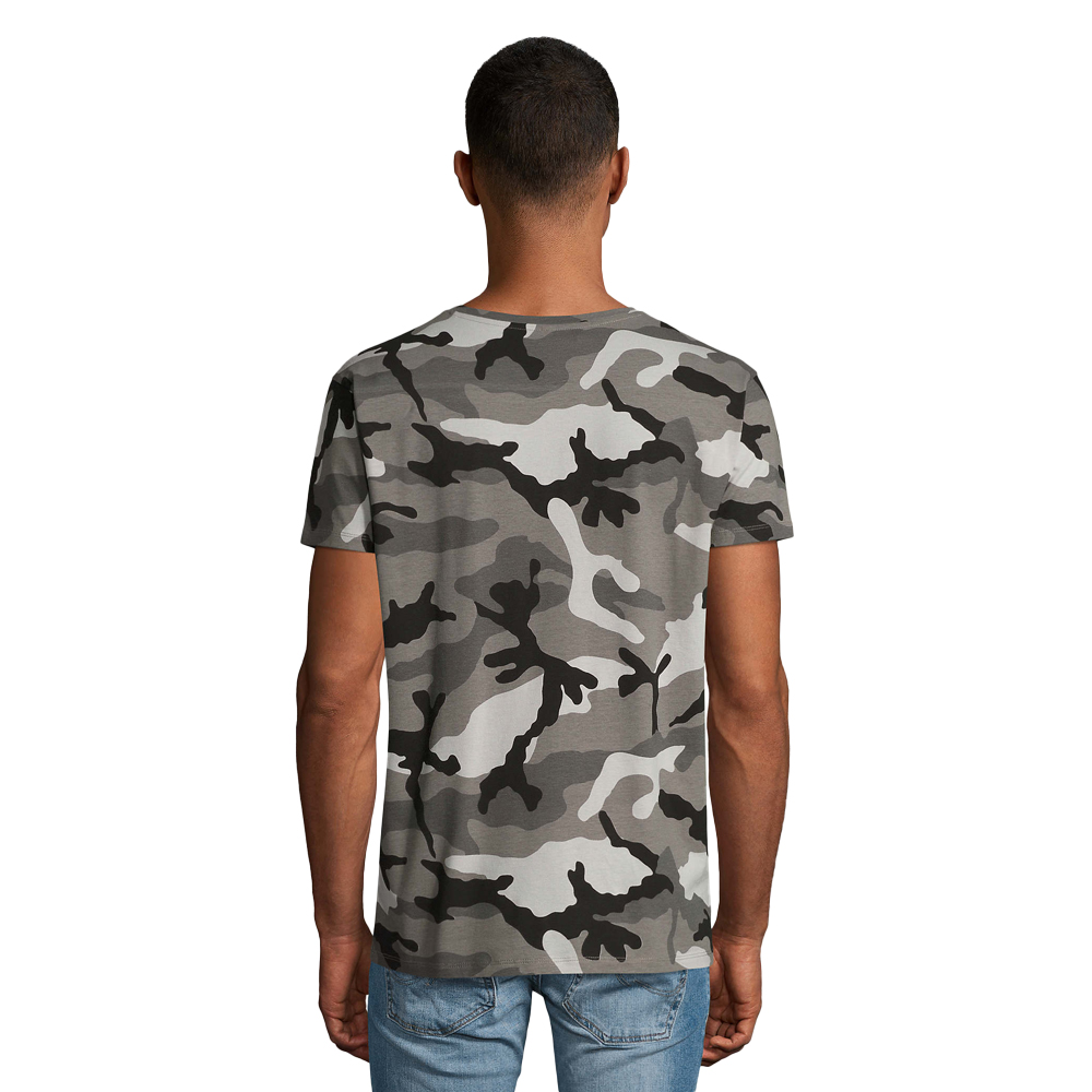 SOLS Camo T-Shirt för män (Grått) herr – bild 2
