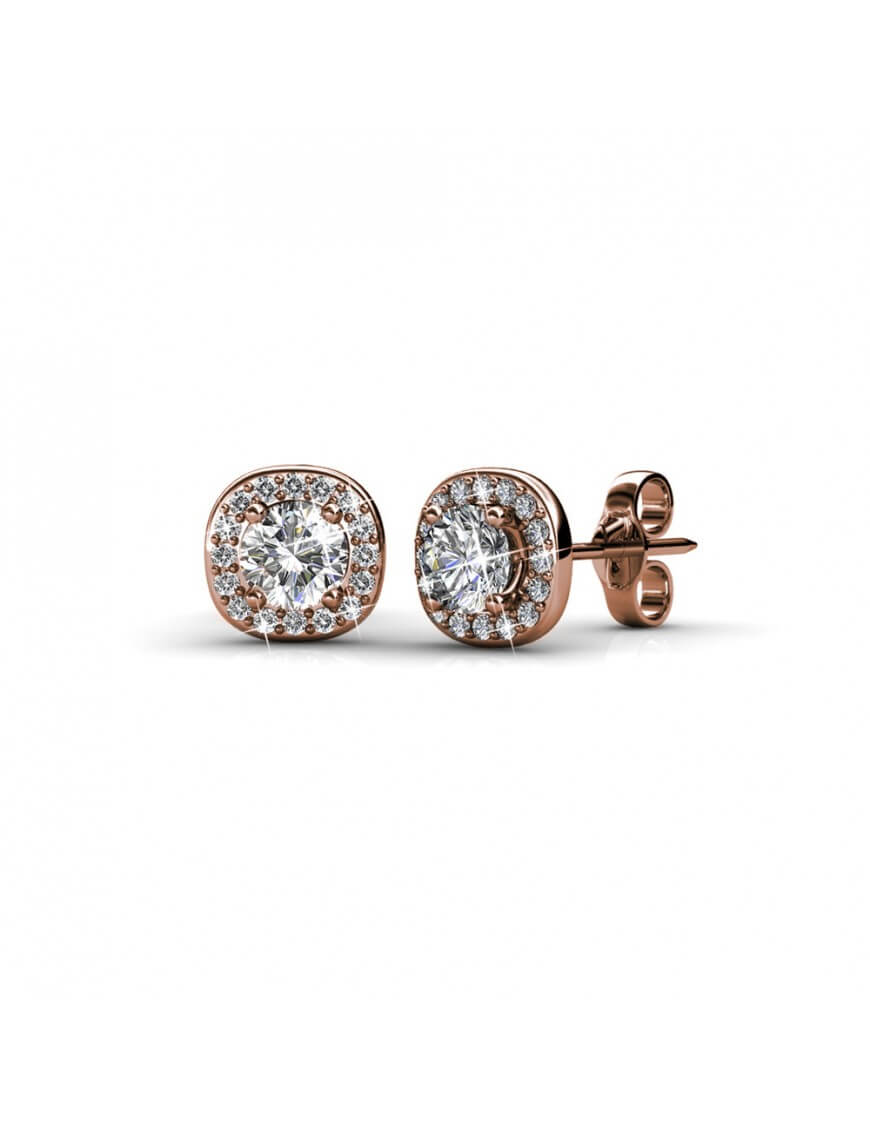 Thumbnail - Cushy Ohrringe - Rose Gold und Kristall