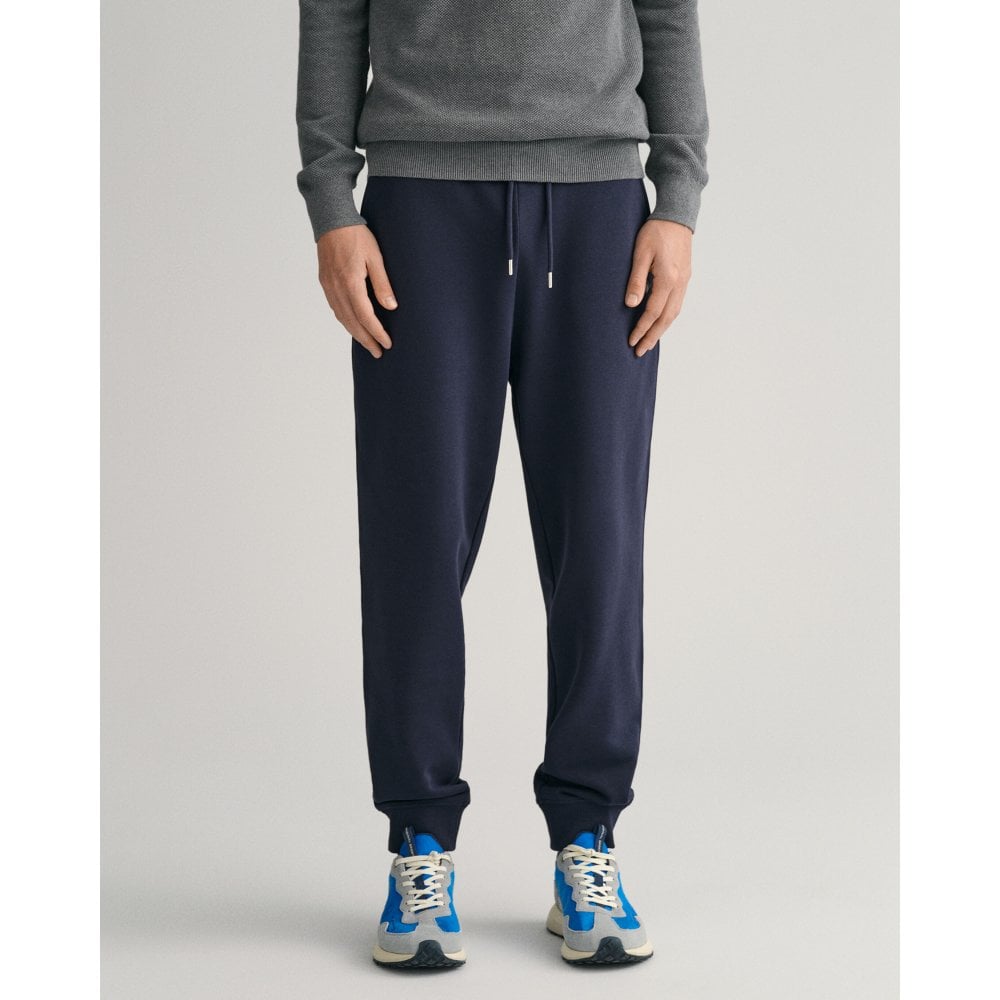 Gant Mens Shield Sweatpants - Blue material_cotton - Size Large