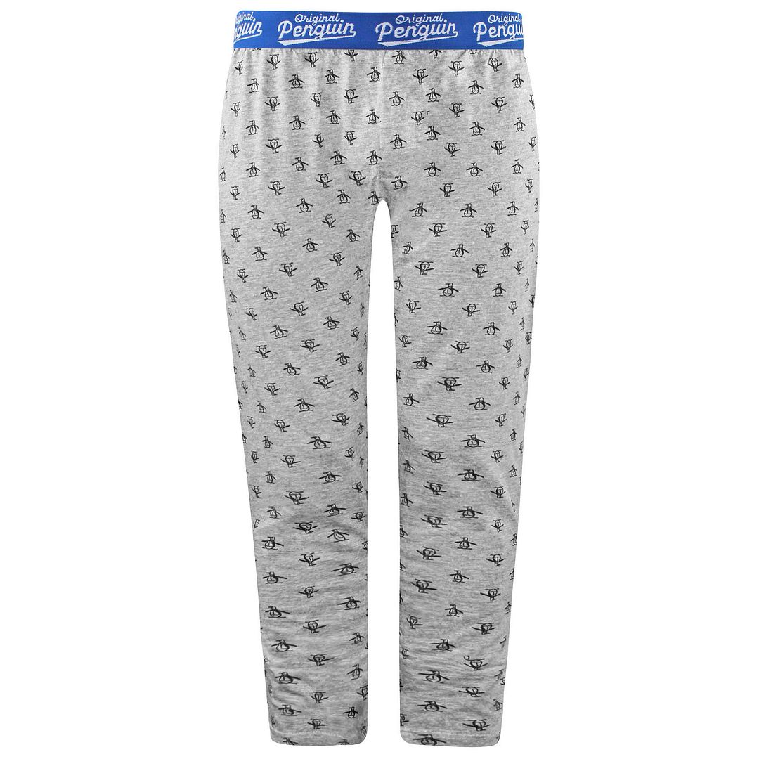 Thumbnail - Original Penguin Lounge Mens Grey Pyjamas Bottoms