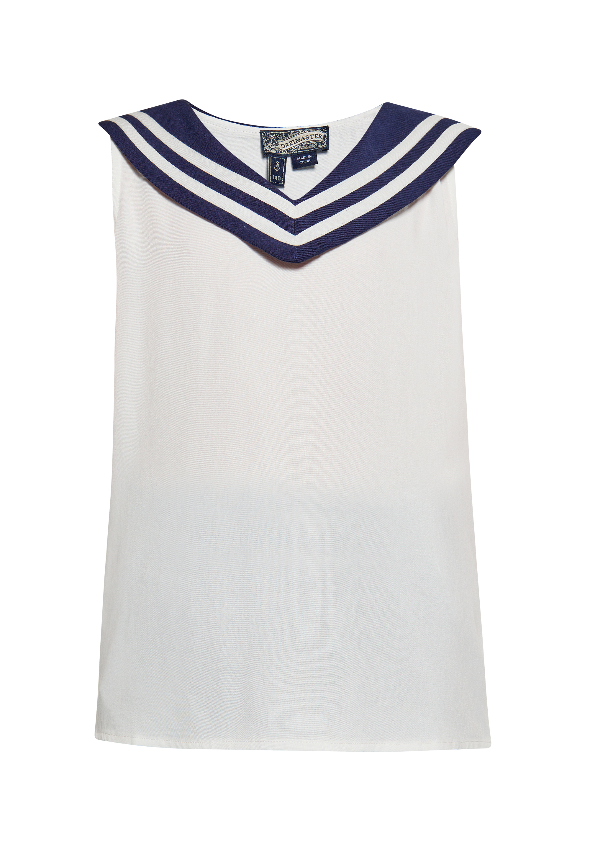 Thumbnail - Dreimaster Bluse Mädchen (Kids) Wollweiß