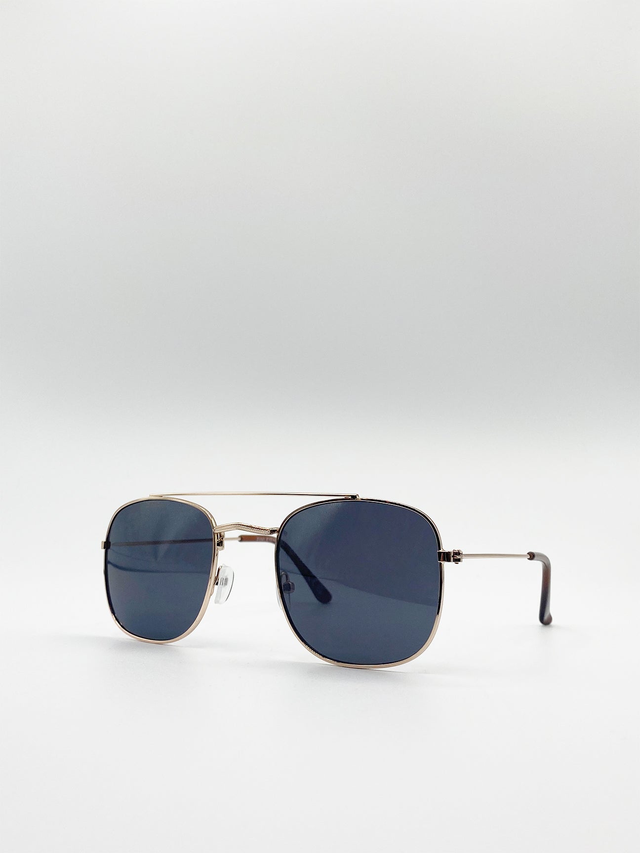 SVNX Mens Metal Frame Aviator Style Square Sunglasses - Gold Metal (archived) - One Size