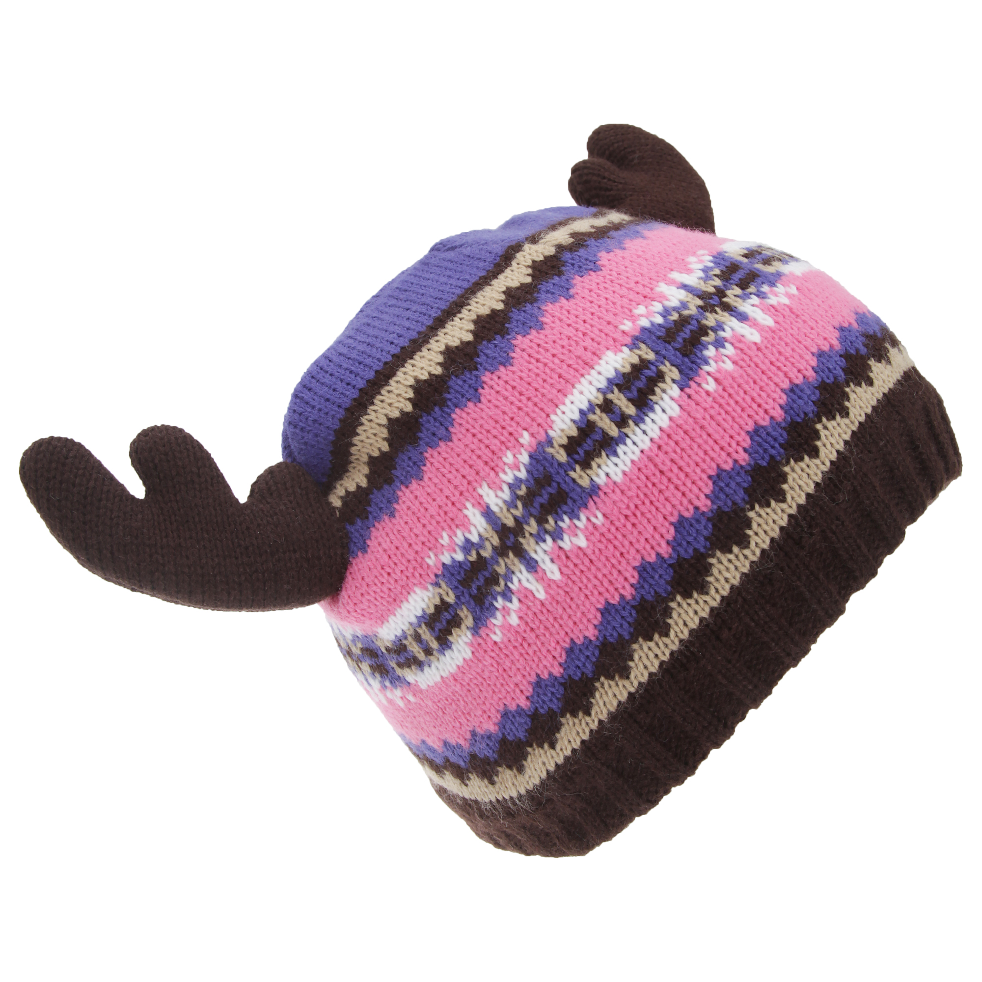 FLOSO - Bonnet style renne - Enfant (Rose/Pourpre)