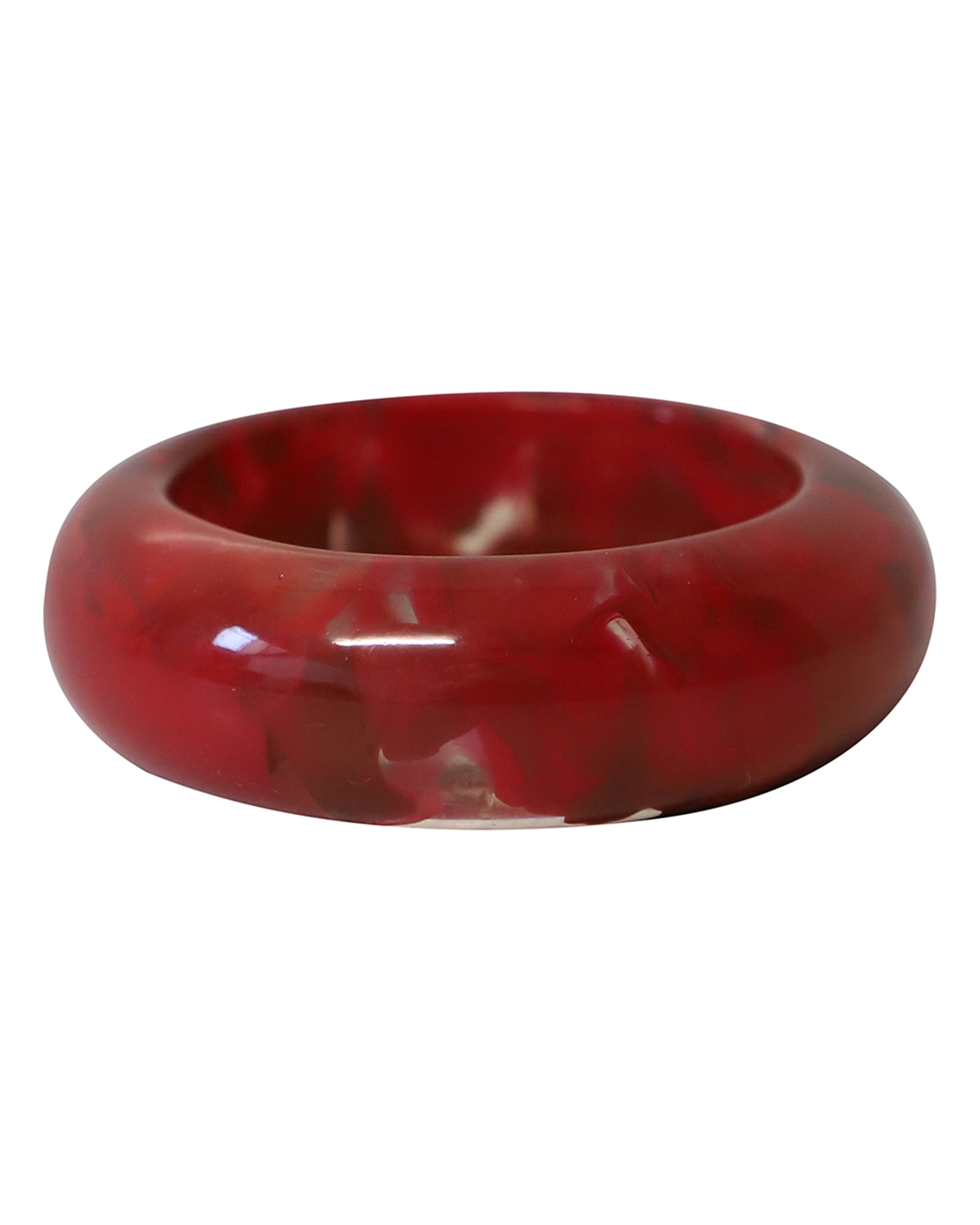 Lanvin Pre-owned Lanvin Marmorresin Armband i Röd och Svart Plast dam – bild 2
