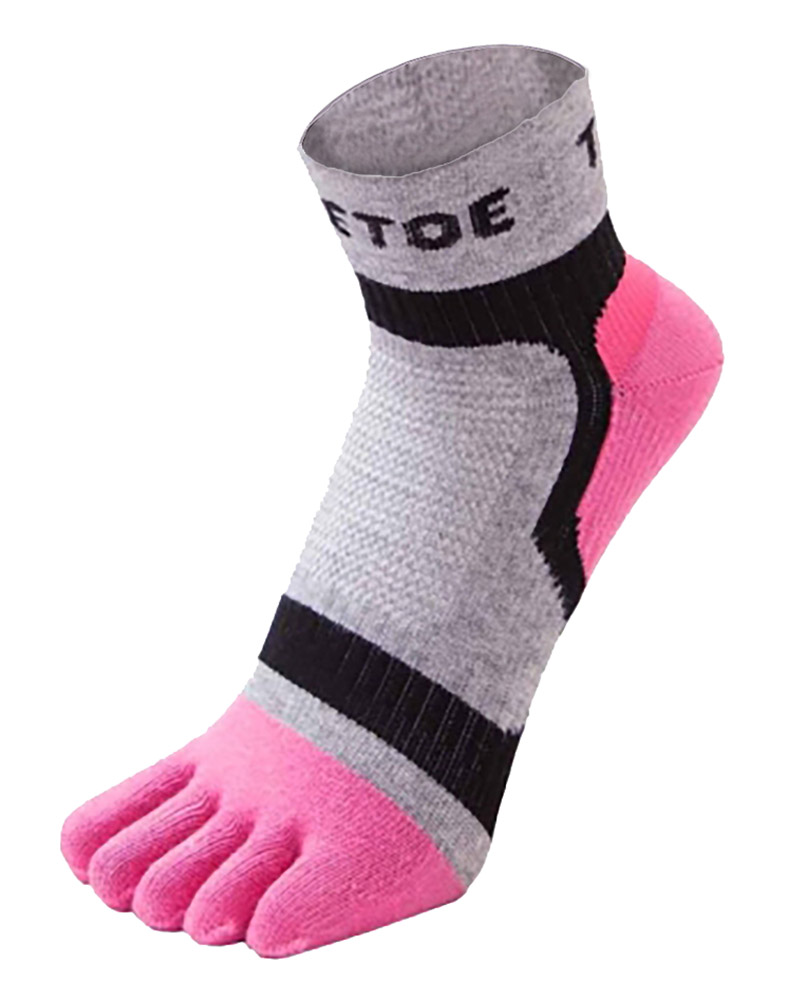 Thumbnail - TOETOE - Herren- und Damen-Atmungsaktive Sportleichte Laufsocken mit niedrigem Schnitt - Rosa
