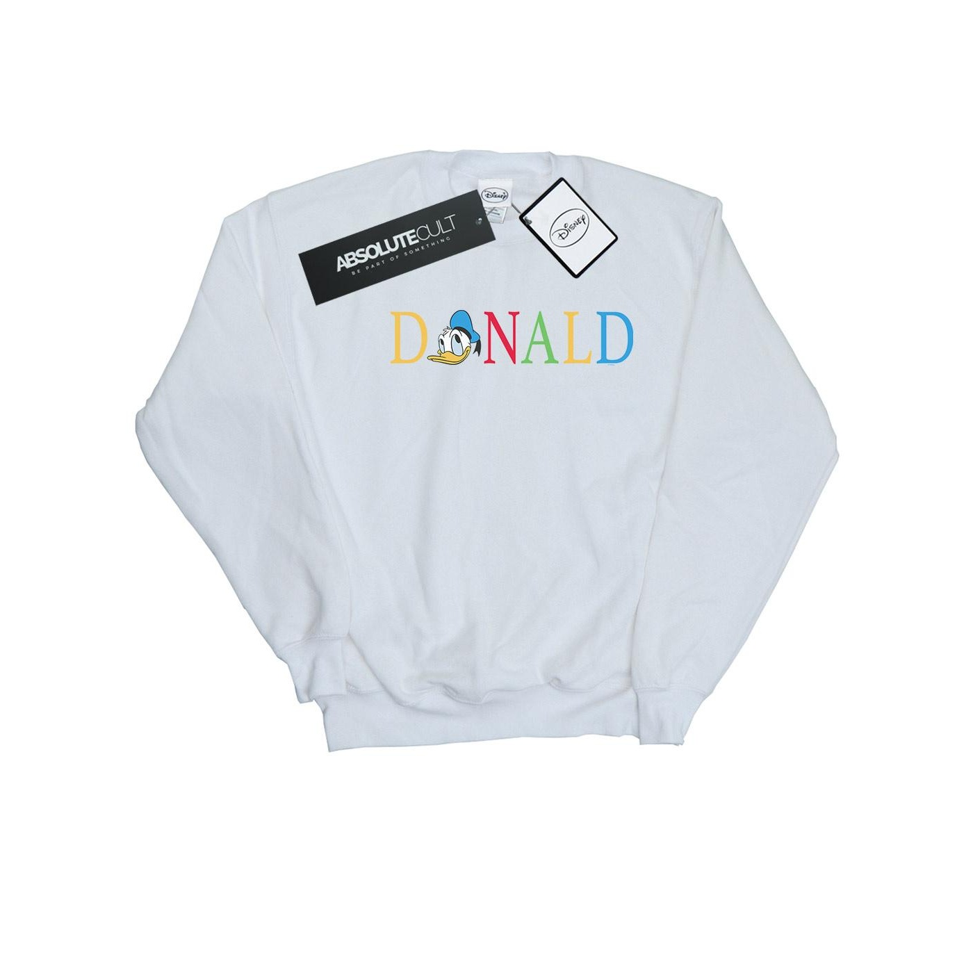 Thumbnail - Disney - "Donald Duck Letters" Sweatshirt für Damen (Weiß)