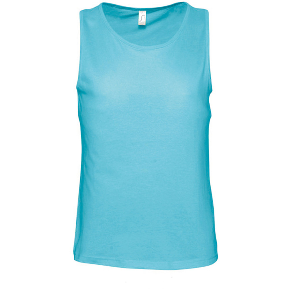 SOLS Mens Justin Sleeveless Tank / Vest Top (Blue Atoll) - Multicolour Cotton - Size X-Large