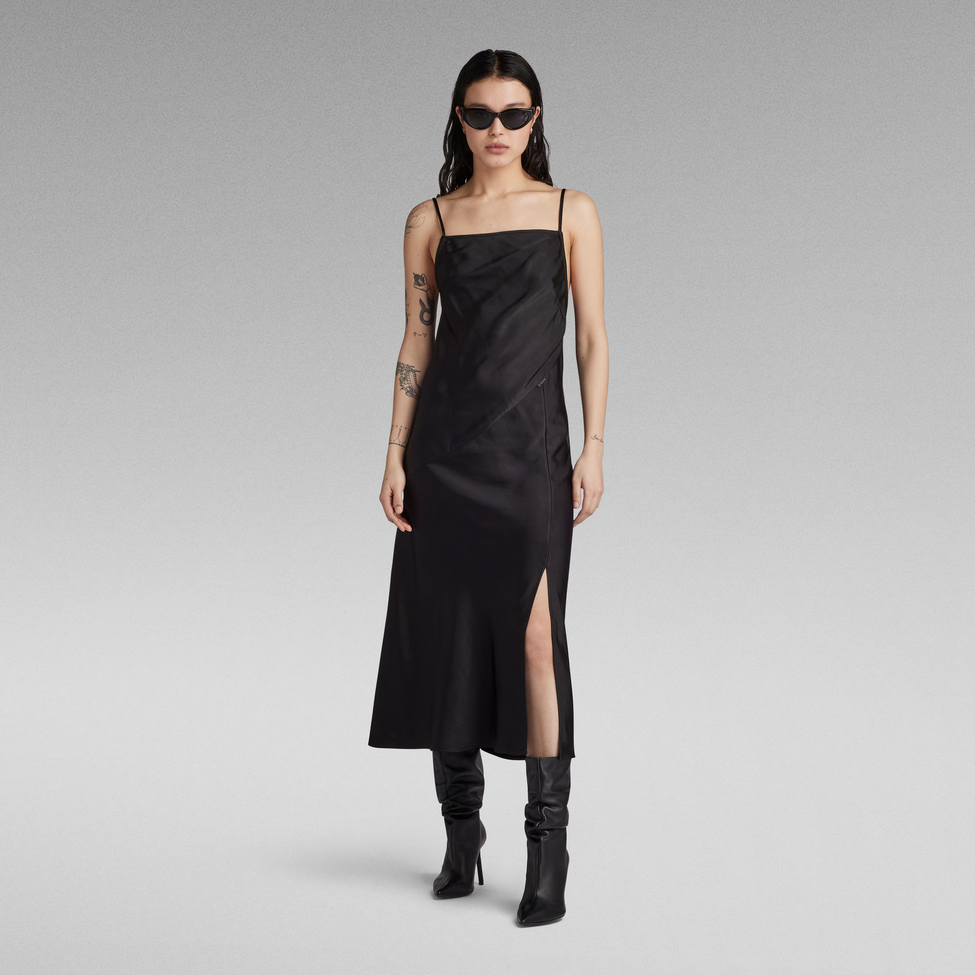 G Star Raw Womens G-Star RAW Slip Dress – Black – Size Medium