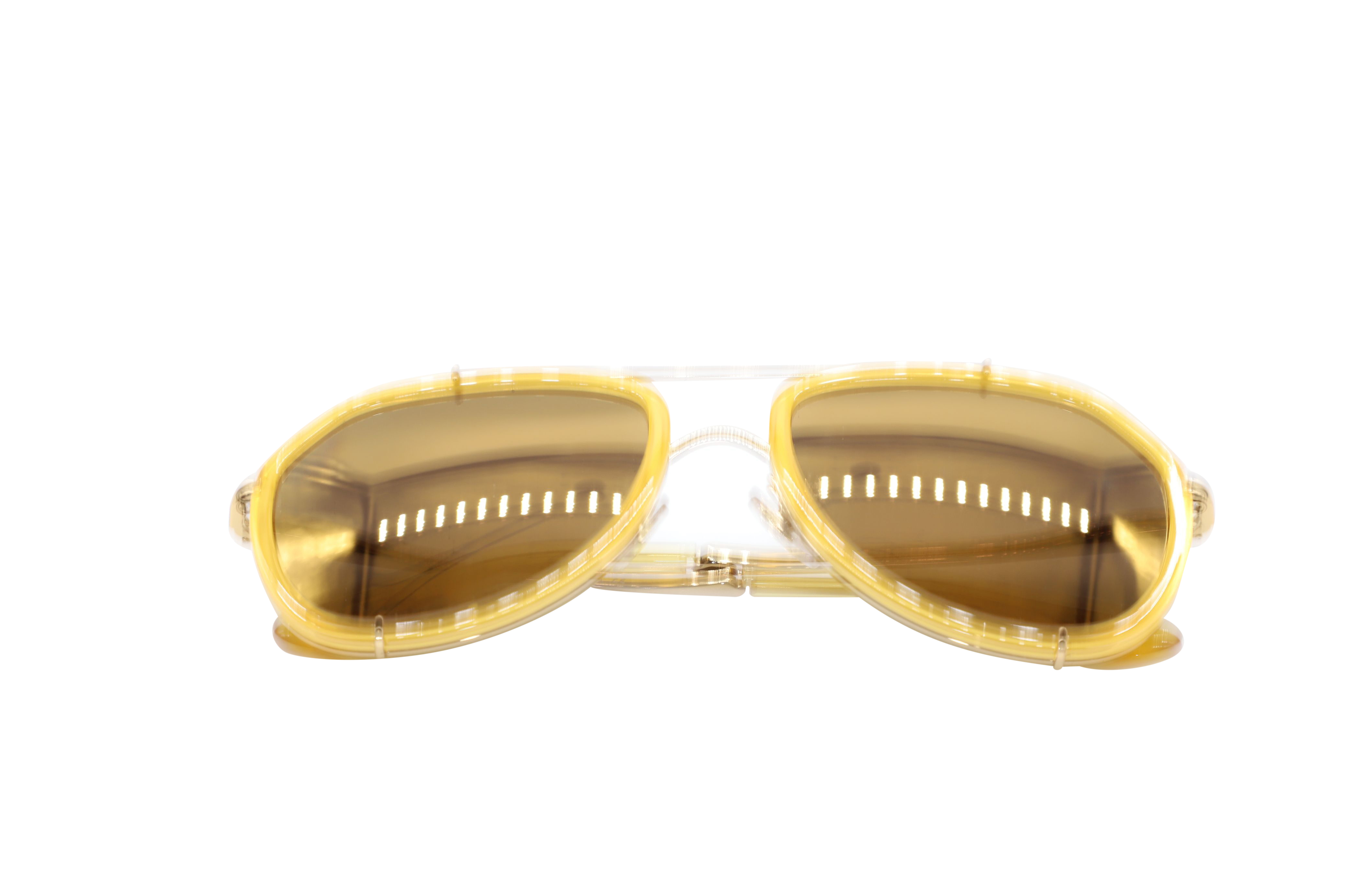 Dolce & Gabbana Pre-owned Womens & Mirror Griffe Sunglasses in Yellow Metal Metal (archived) - One Size