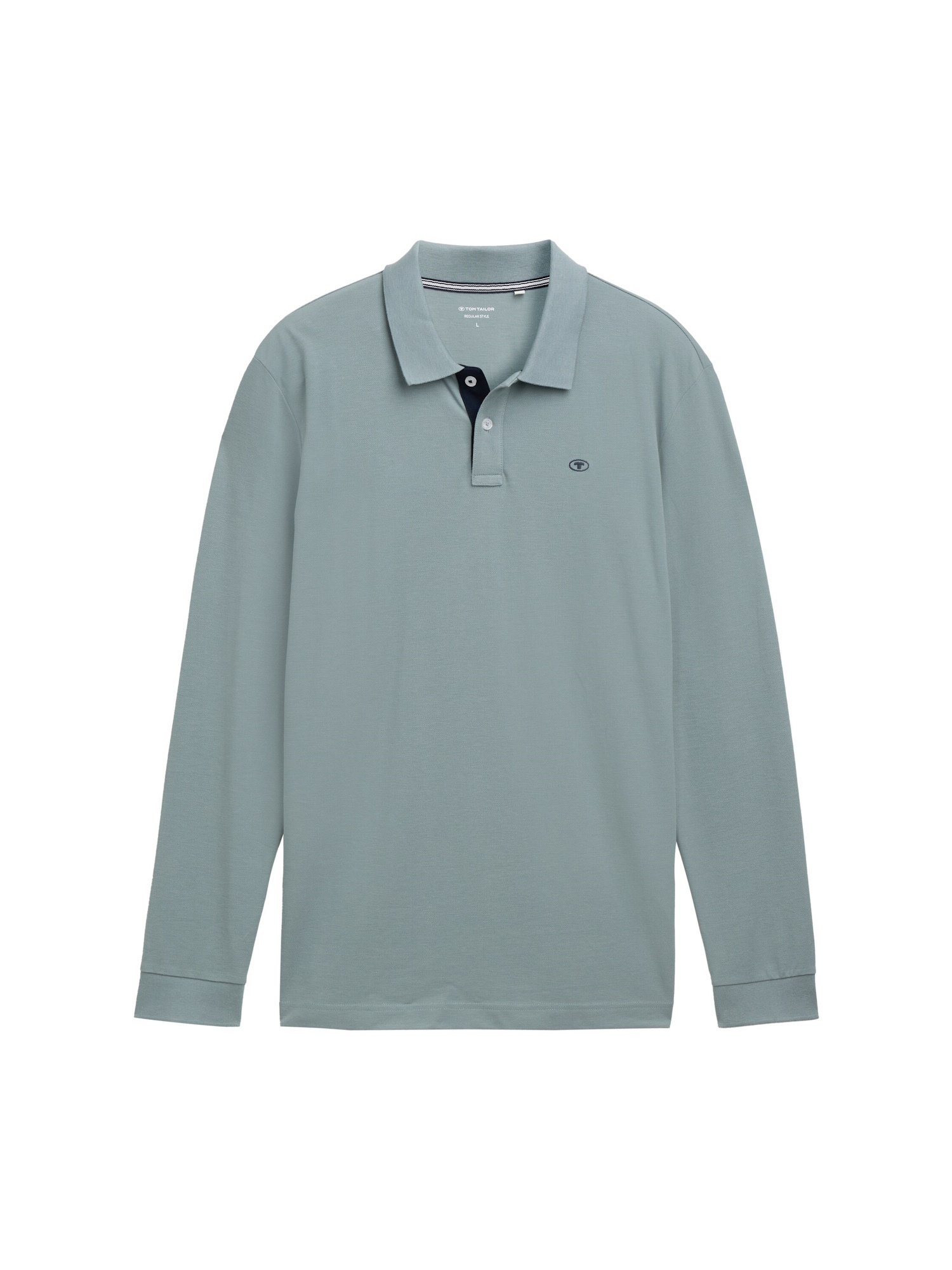 Tom Tailor Poloshirt met lange mouwen met logoborduursel