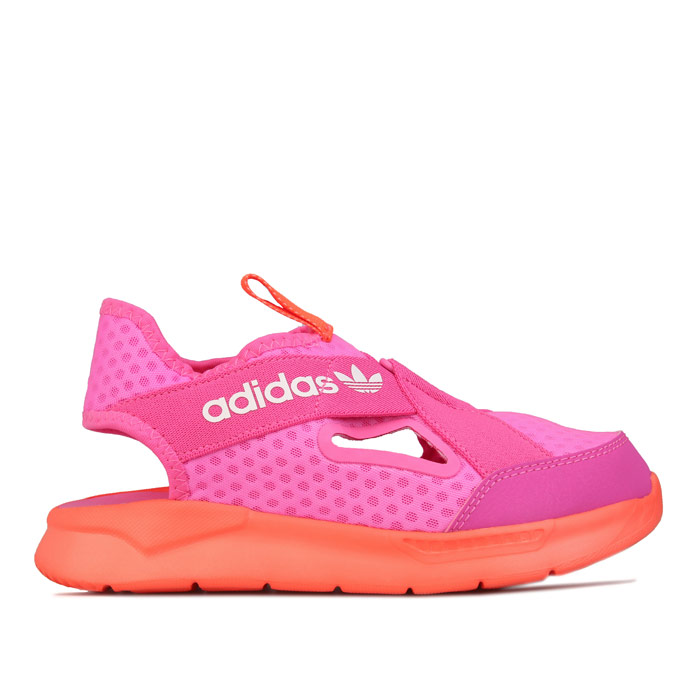 Girl's adidas Originals Childrens 360 Sandals in Pink white