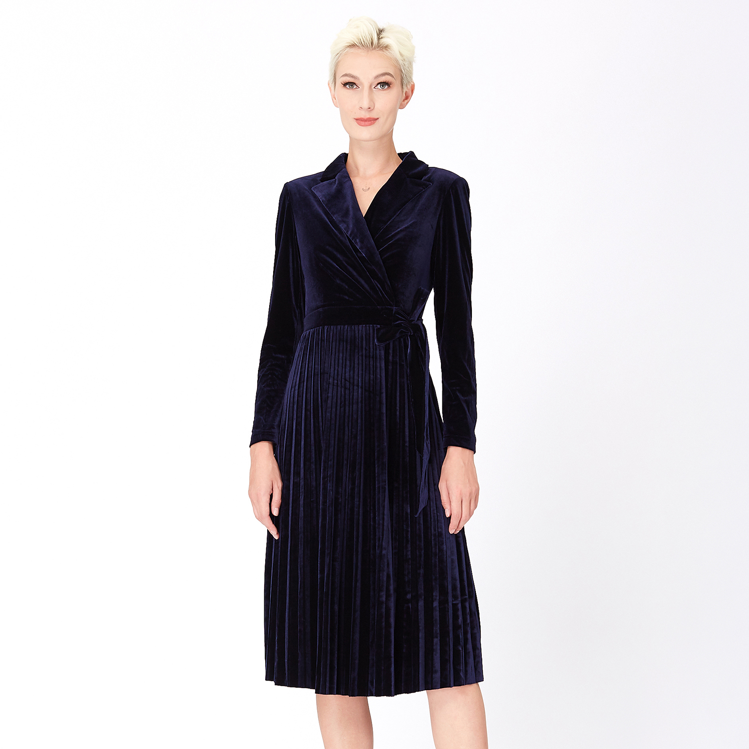 Velvet Wrap Effect -Jurk-image