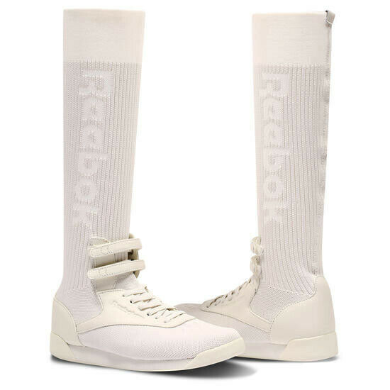 Reebok Classic Freestyle Hi Ultraknit Damtränare Slip On Skor Vit BS8666 – bild 2
