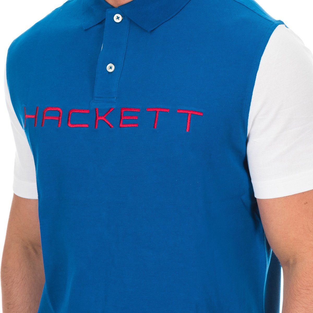 Hackett London Kortärmad polotröja med kavajkrage för herr HMX1008B – bild 2