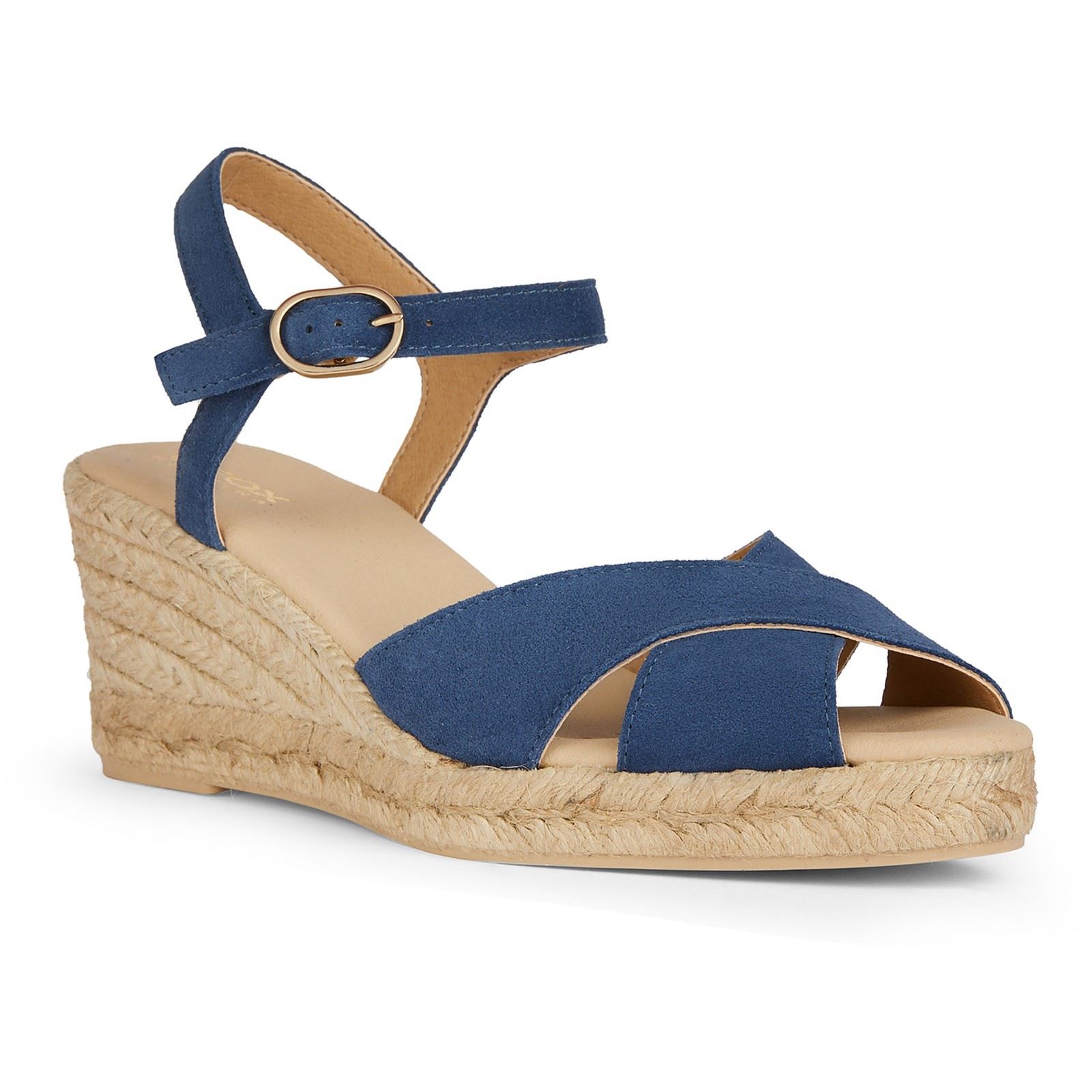 Thumbnail - Geox D Gelsa Low C Leder Damen Navy Sandalen