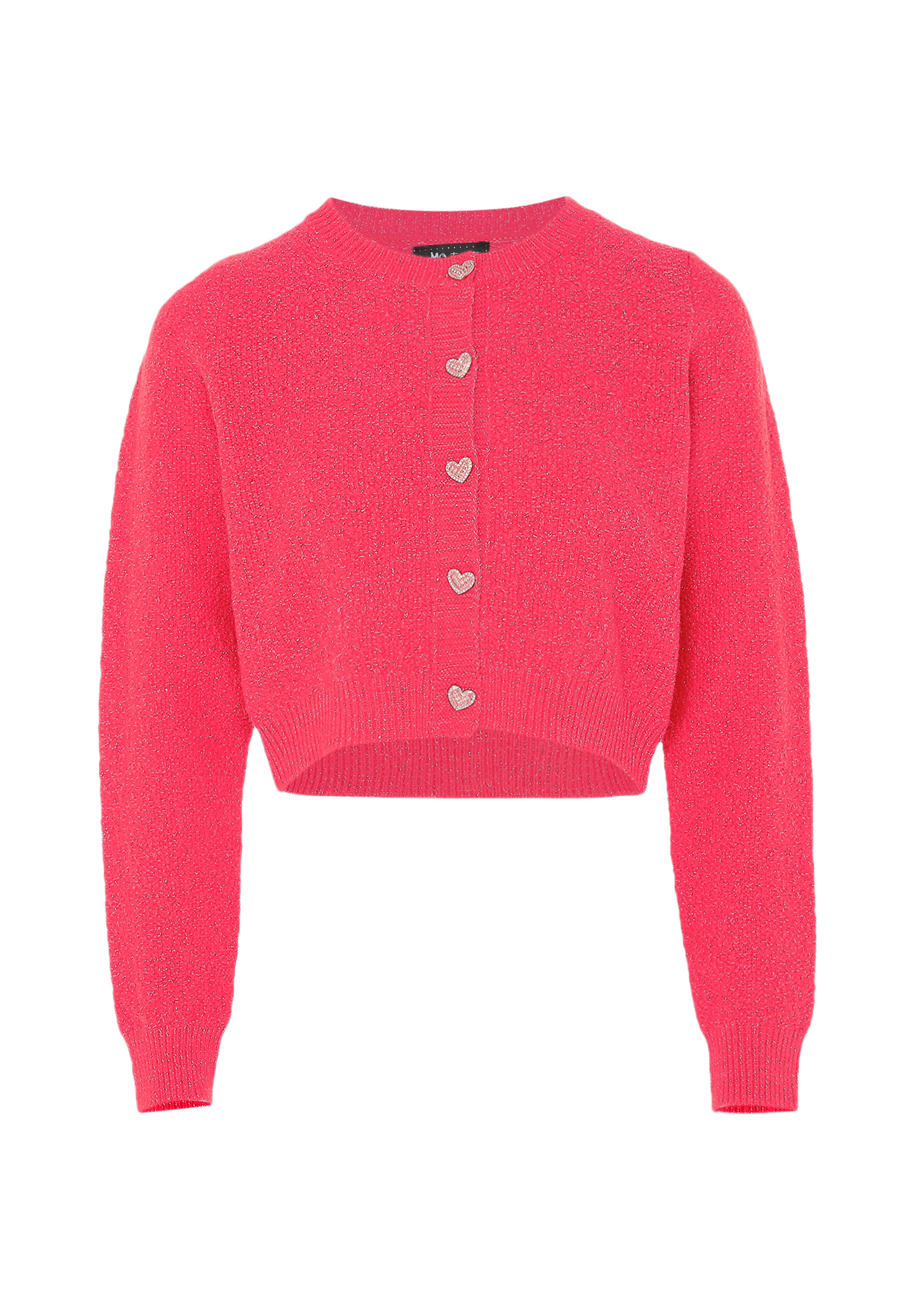 Thumbnail - Mymo Cardigan mit Effektgarn Damen Rosa