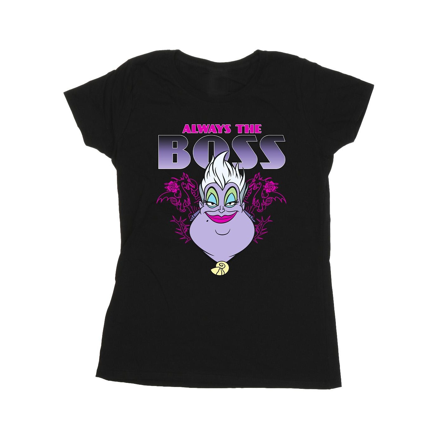 Disney - "The Little Mermaid Ursula Mum Is The Boss" T-Shirt für Damen (Schwarz)
