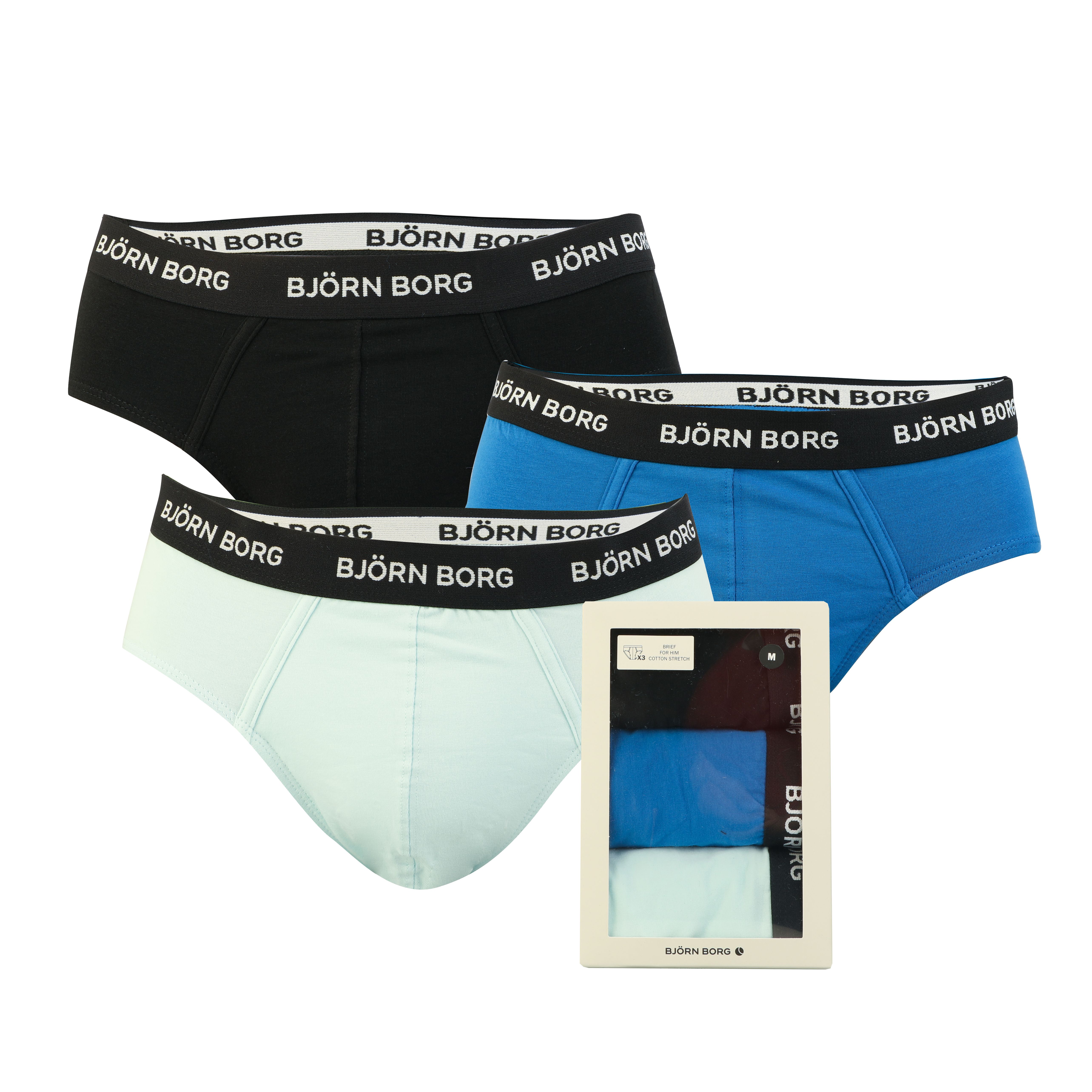 Thumbnail - Bjorn Borg Herren Baumwoll-Stretch-Slips im 3er-Pack in Multi